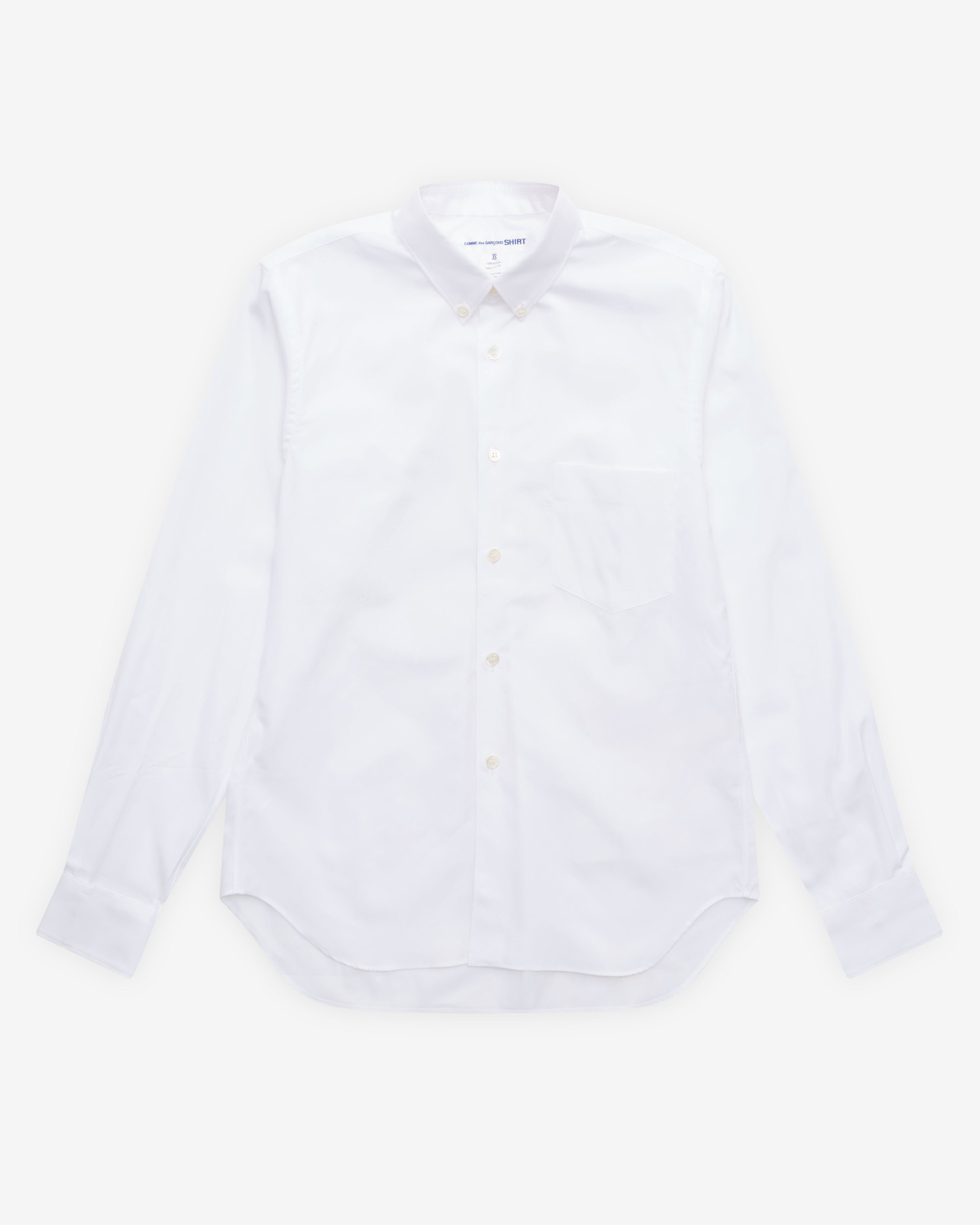 CDG Shirt Forever - Men's Poplin Plain Shape Shirt - (White) by COMME DES GARCONS