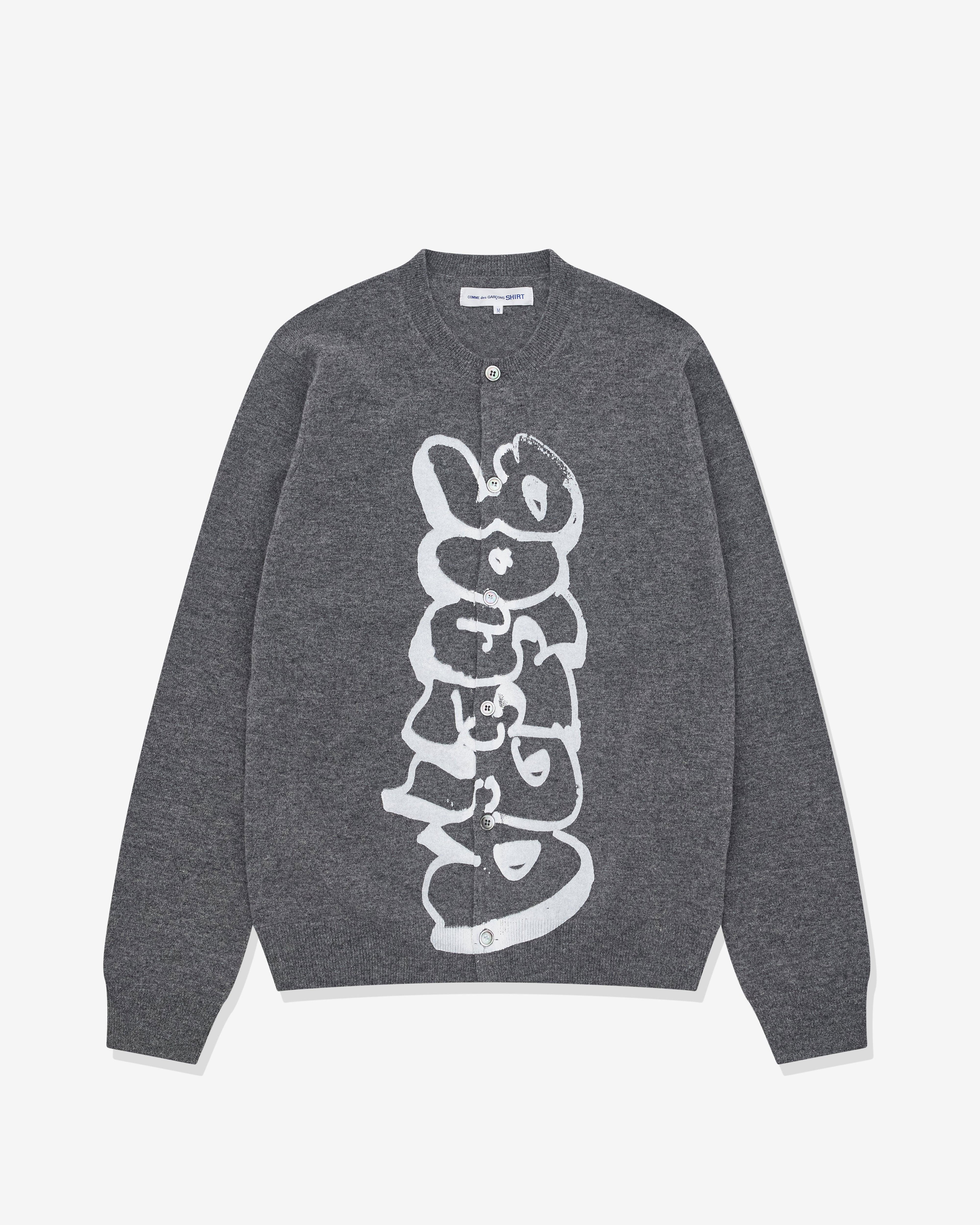 CDG Shirt - Men’s A$AP Nast 90s Era Crewneck Cardigan - (Grey) by COMME DES GARCONS