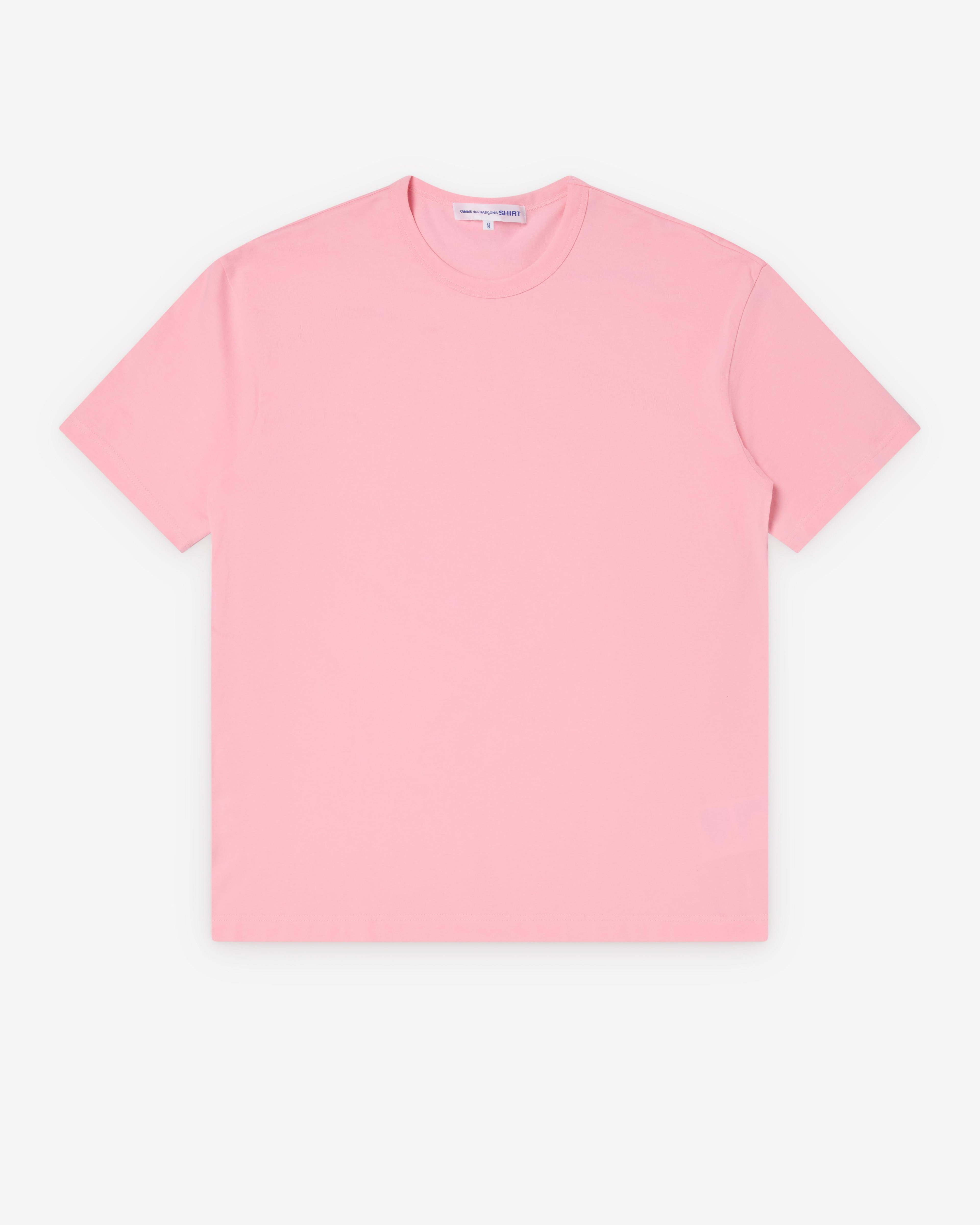 CDG Shirt - Men's Back Logo T-Shirt - (Pink) by COMME DES GARCONS