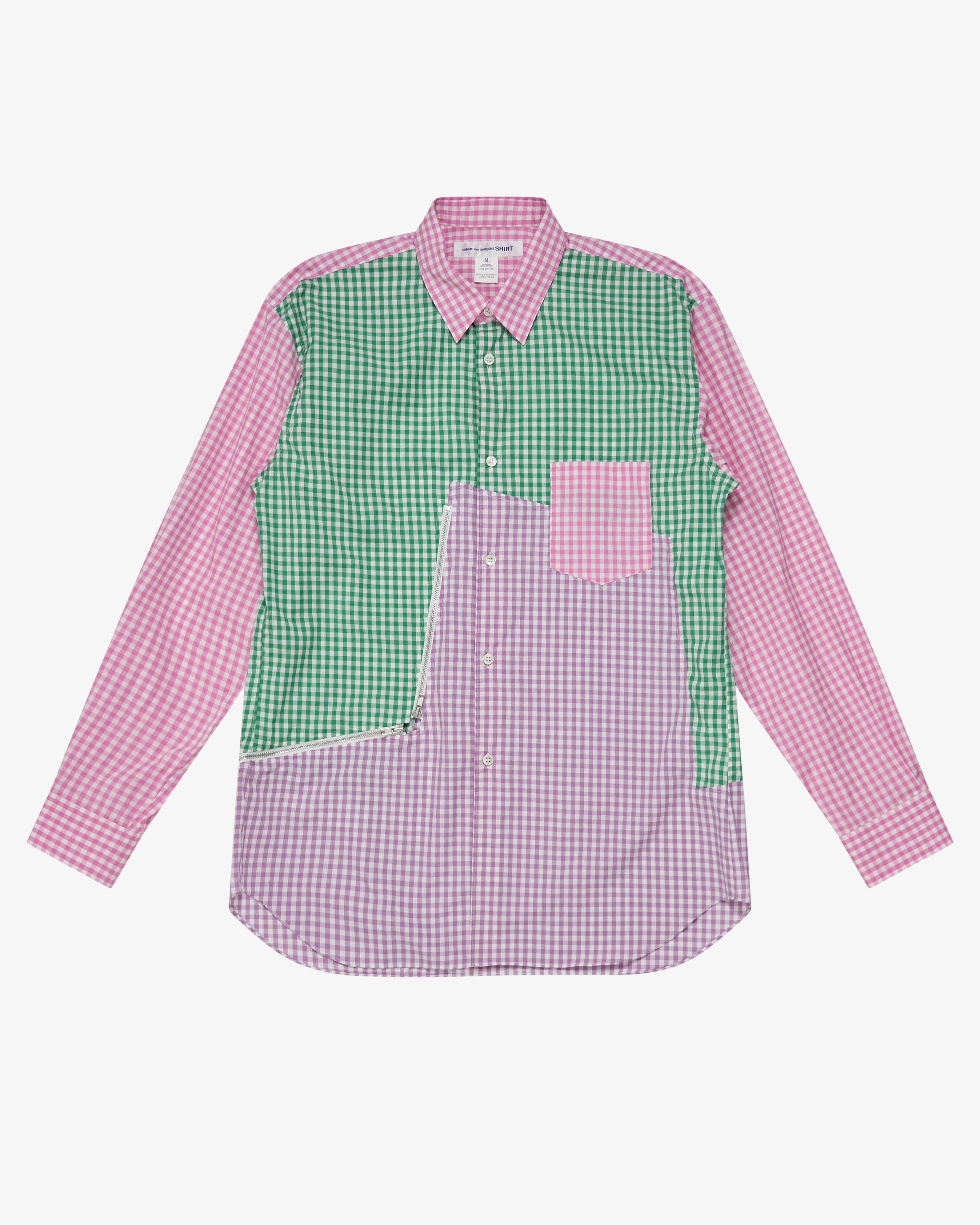 CDG Shirt - Men's Check Cotton Poplin - (Multi) by COMME DES GARCONS