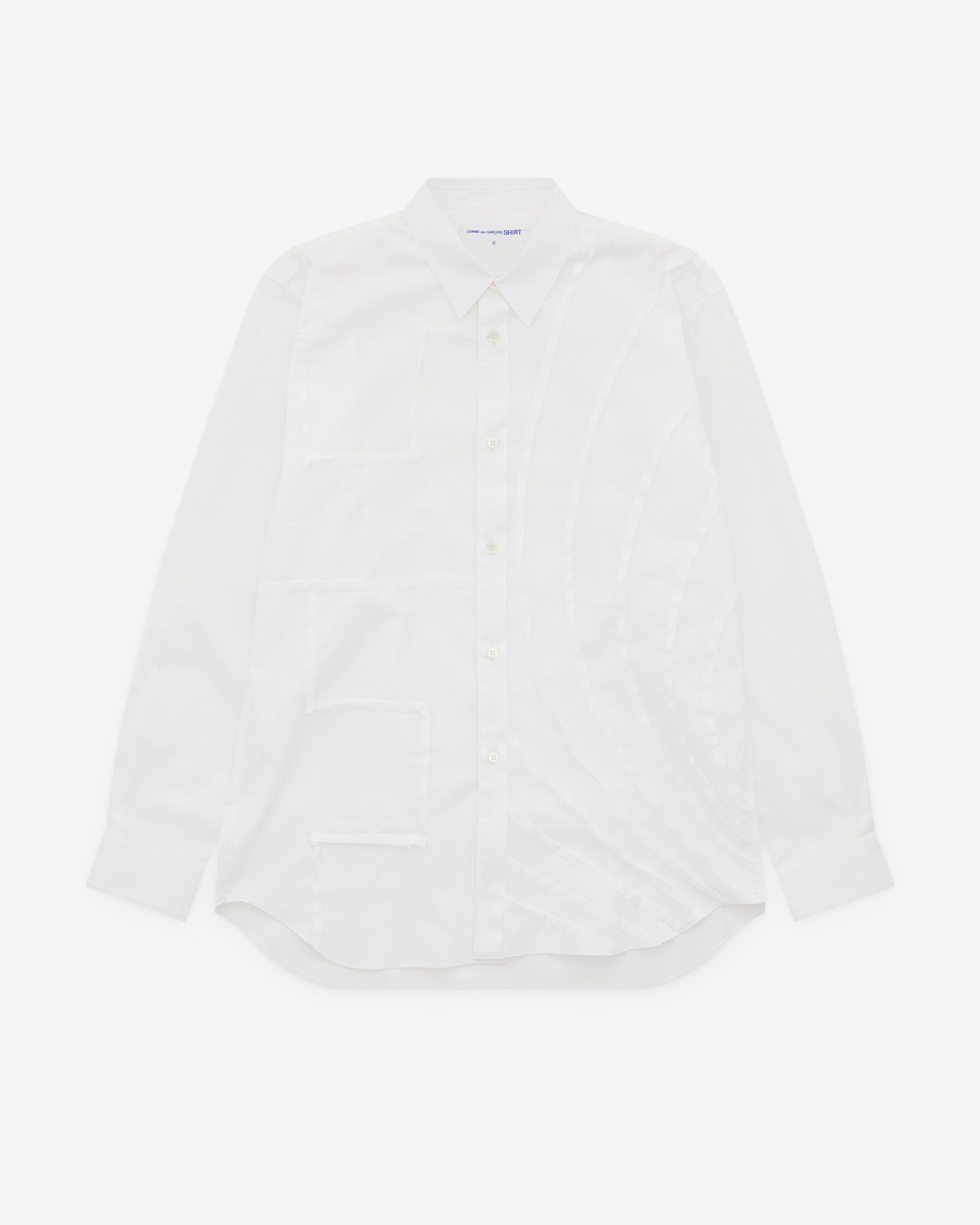 CDG Shirt - Men's Cotton Poplin - (White) by COMME DES GARCONS