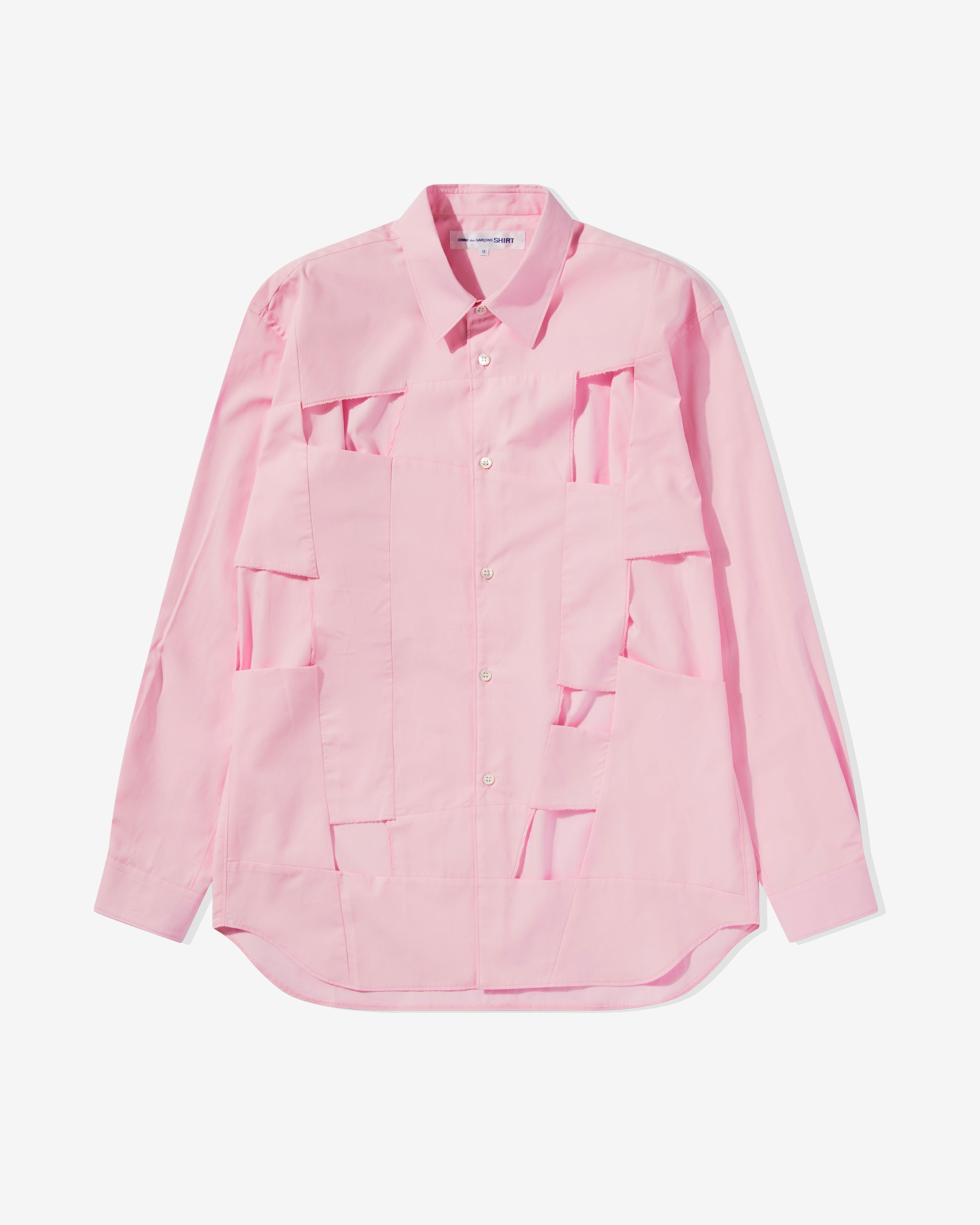 CDG Shirt - Men's Cut Out Shirt - (Pink) by COMME DES GARCONS