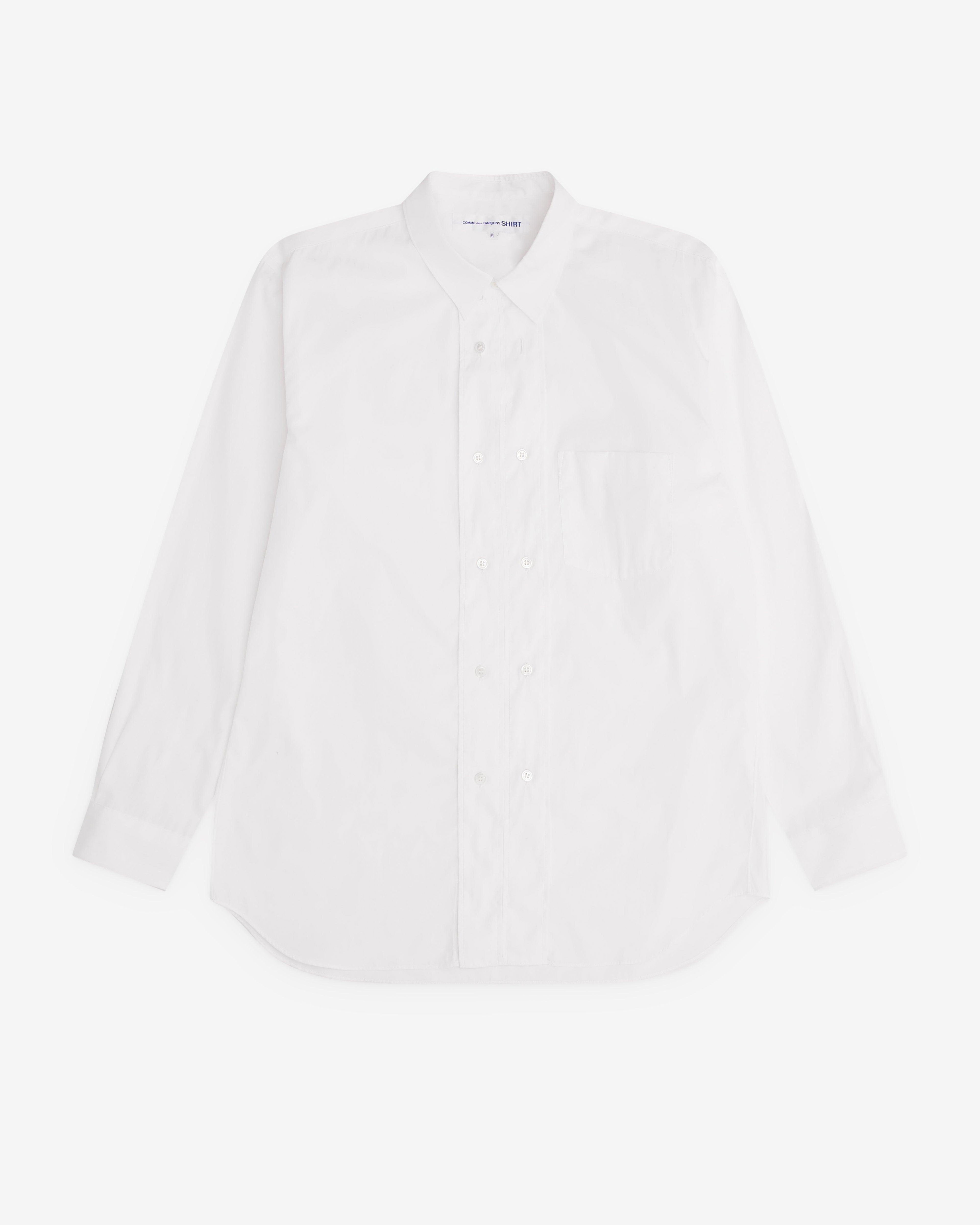 CDG Shirt - Men’s Double Breasted Shirt - (White) by COMME DES GARCONS