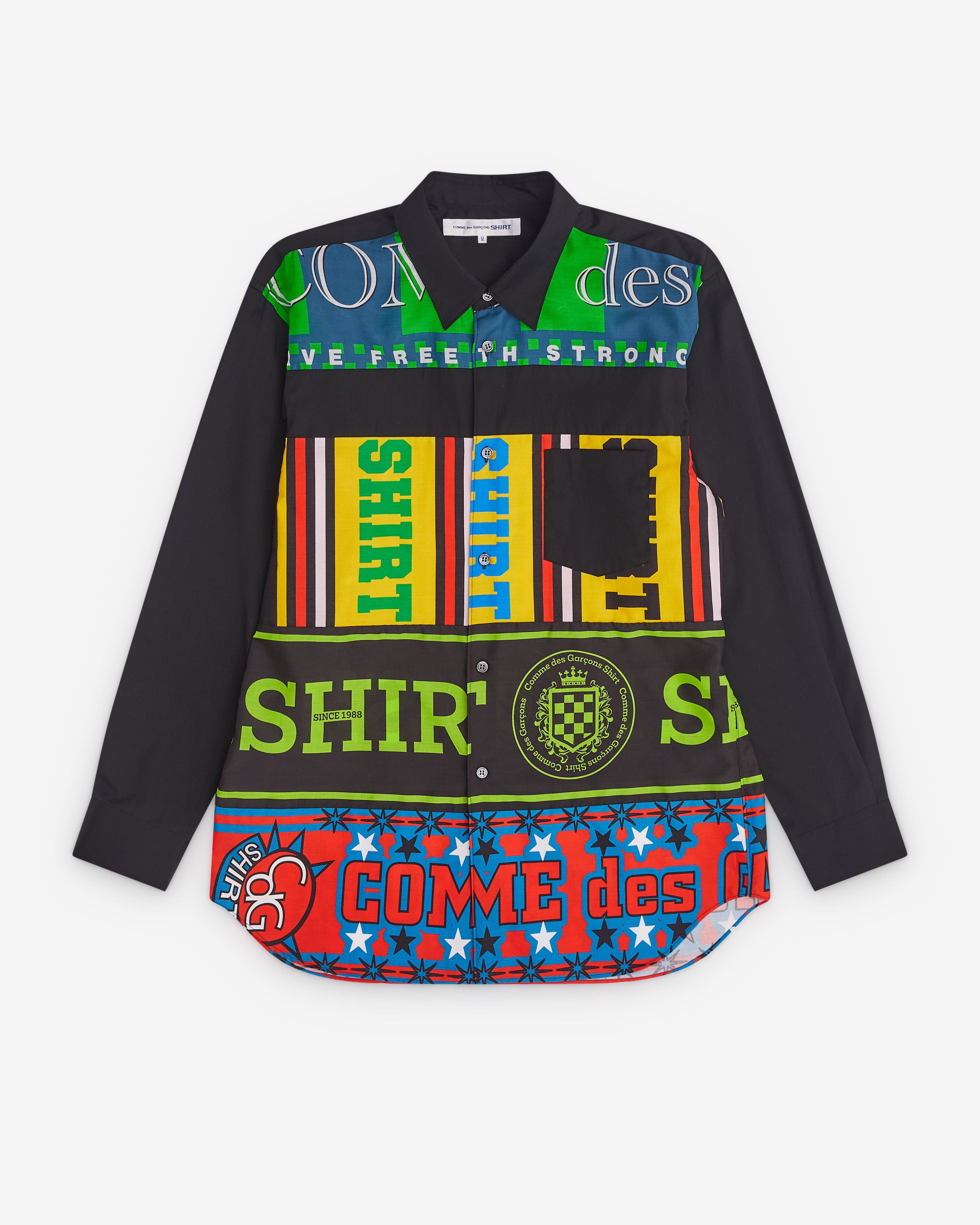 CDG Shirt - Men’s Football Scarf Shirt - (Multi) by COMME DES GARCONS