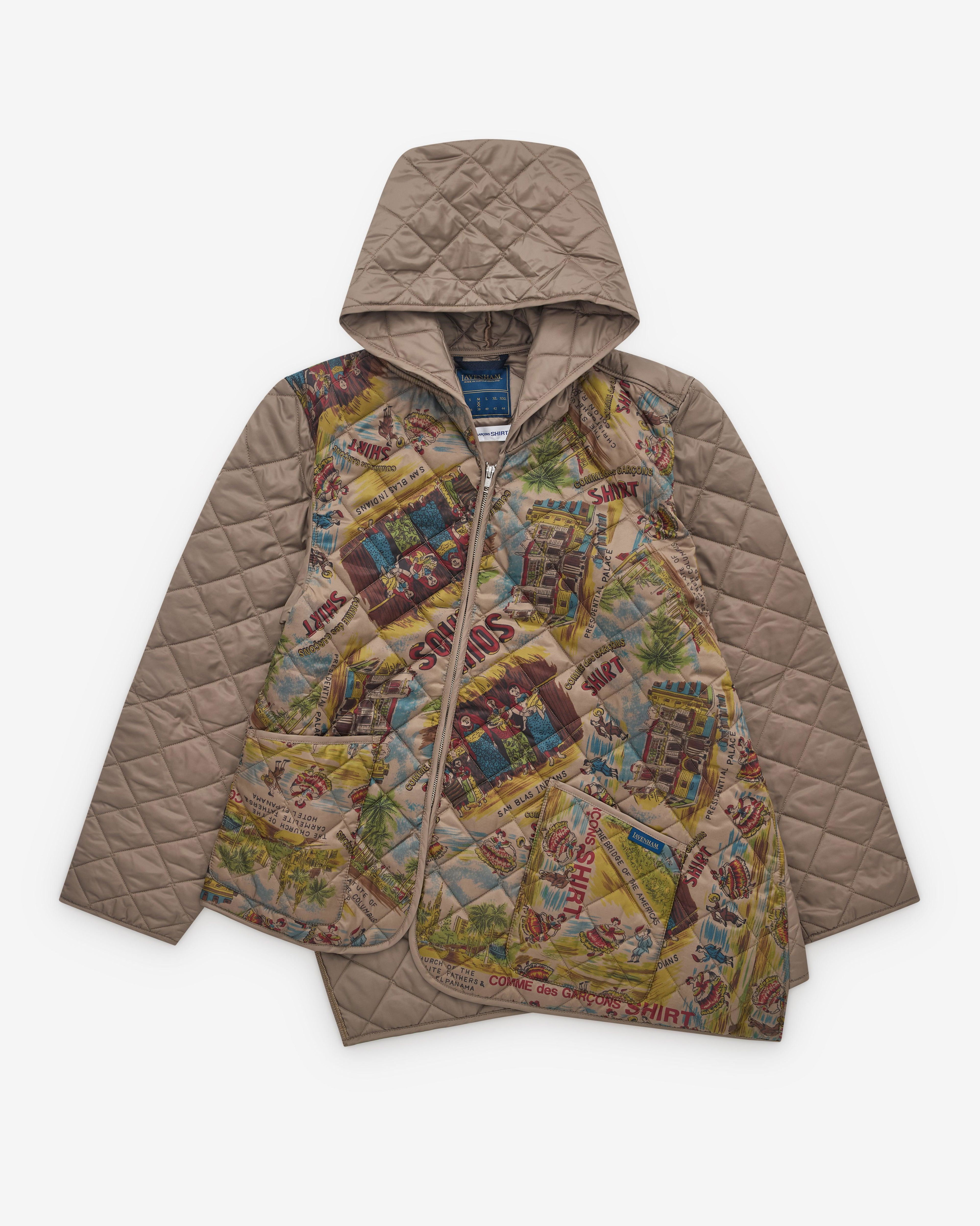 CDG Shirt - Men’s Lavenham Bias Hood Jacket - (Khaki) by COMME DES GARCONS