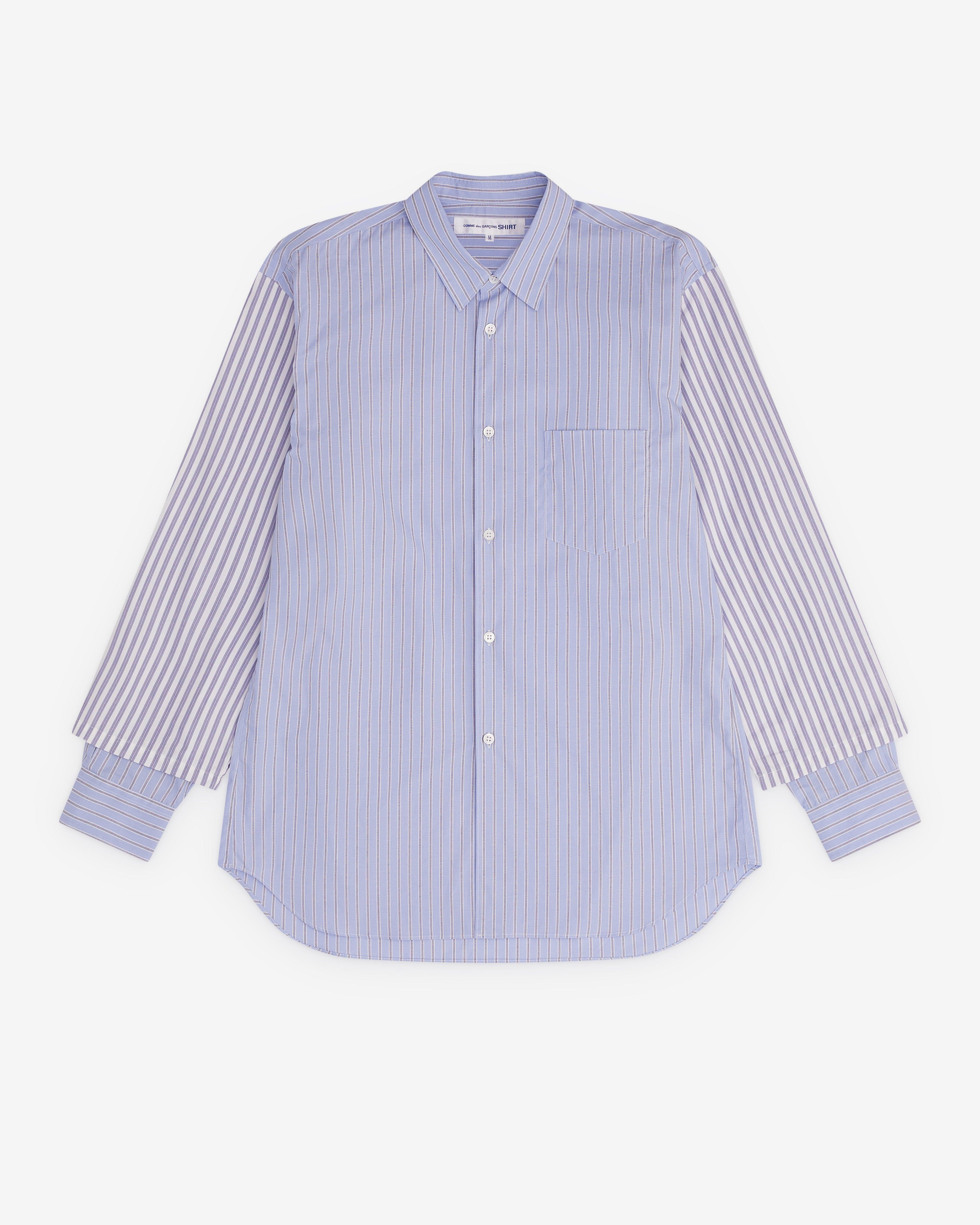 CDG Shirt - Men’s Multi Stripe Shirt - (Blue) by COMME DES GARCONS