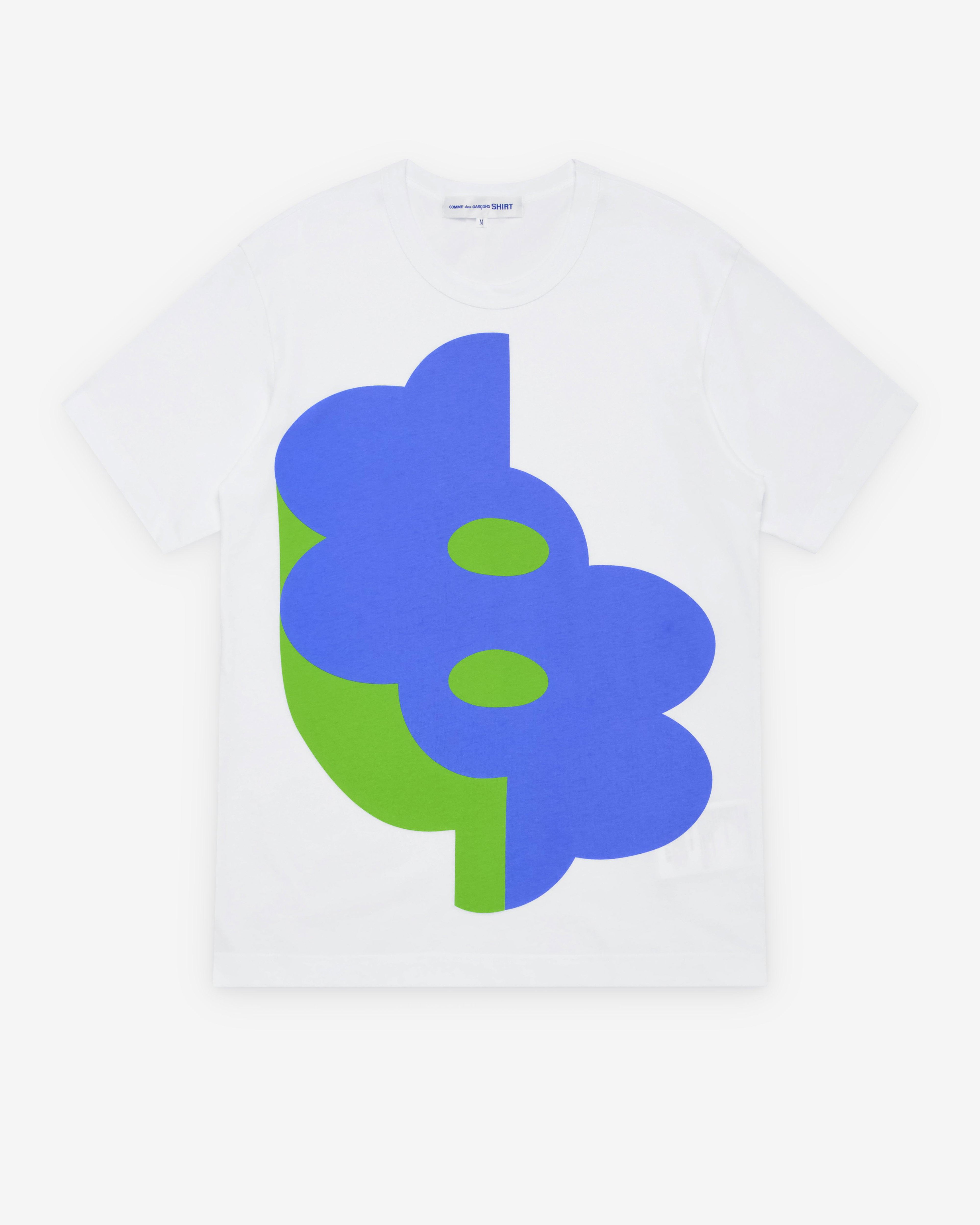 CDG Shirt - Men's Pattern T-Shirt - (White) by COMME DES GARCONS