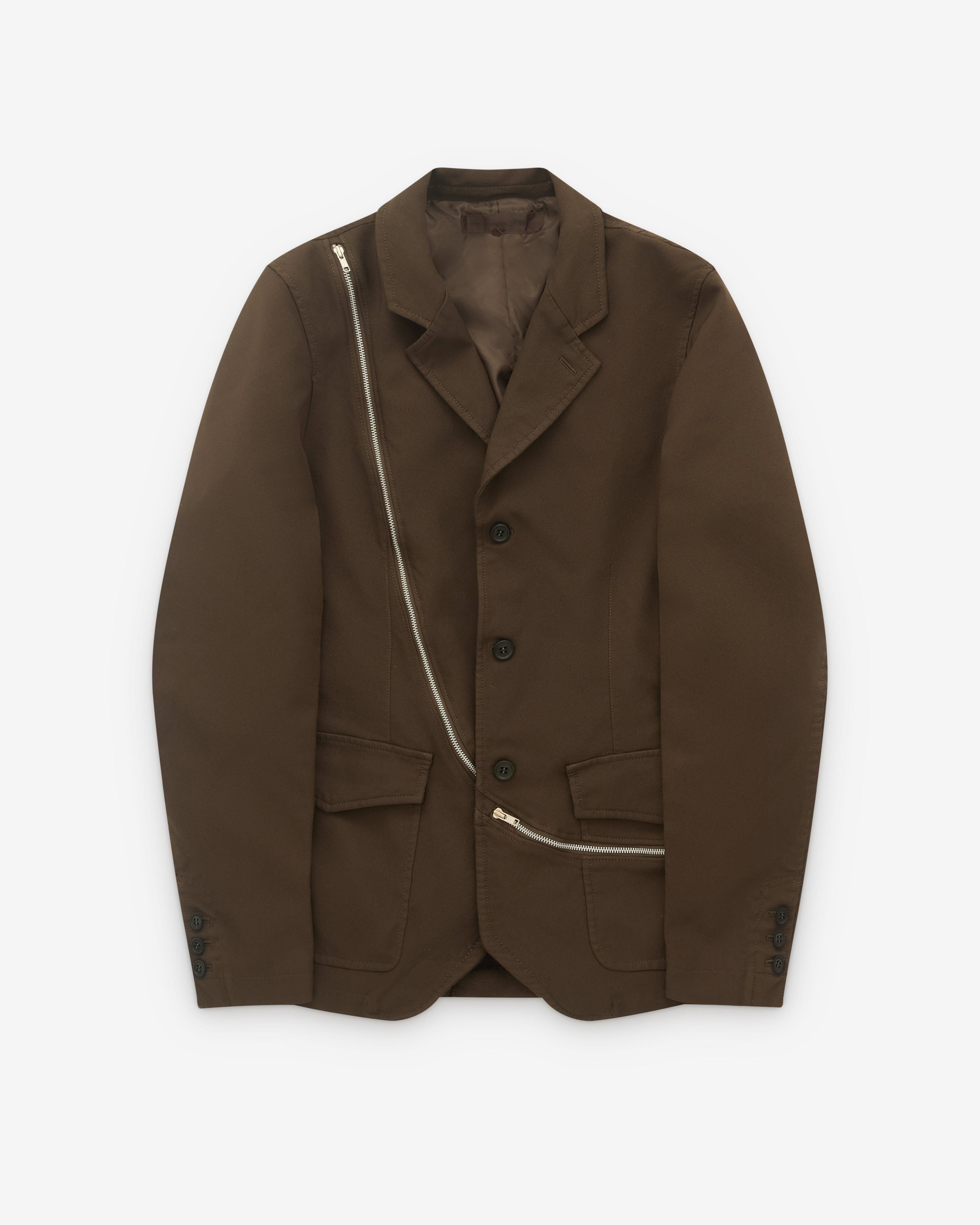 CDG Shirt - Men's Polyester Twill Garment Treated - (Khaki) by COMME DES GARCONS