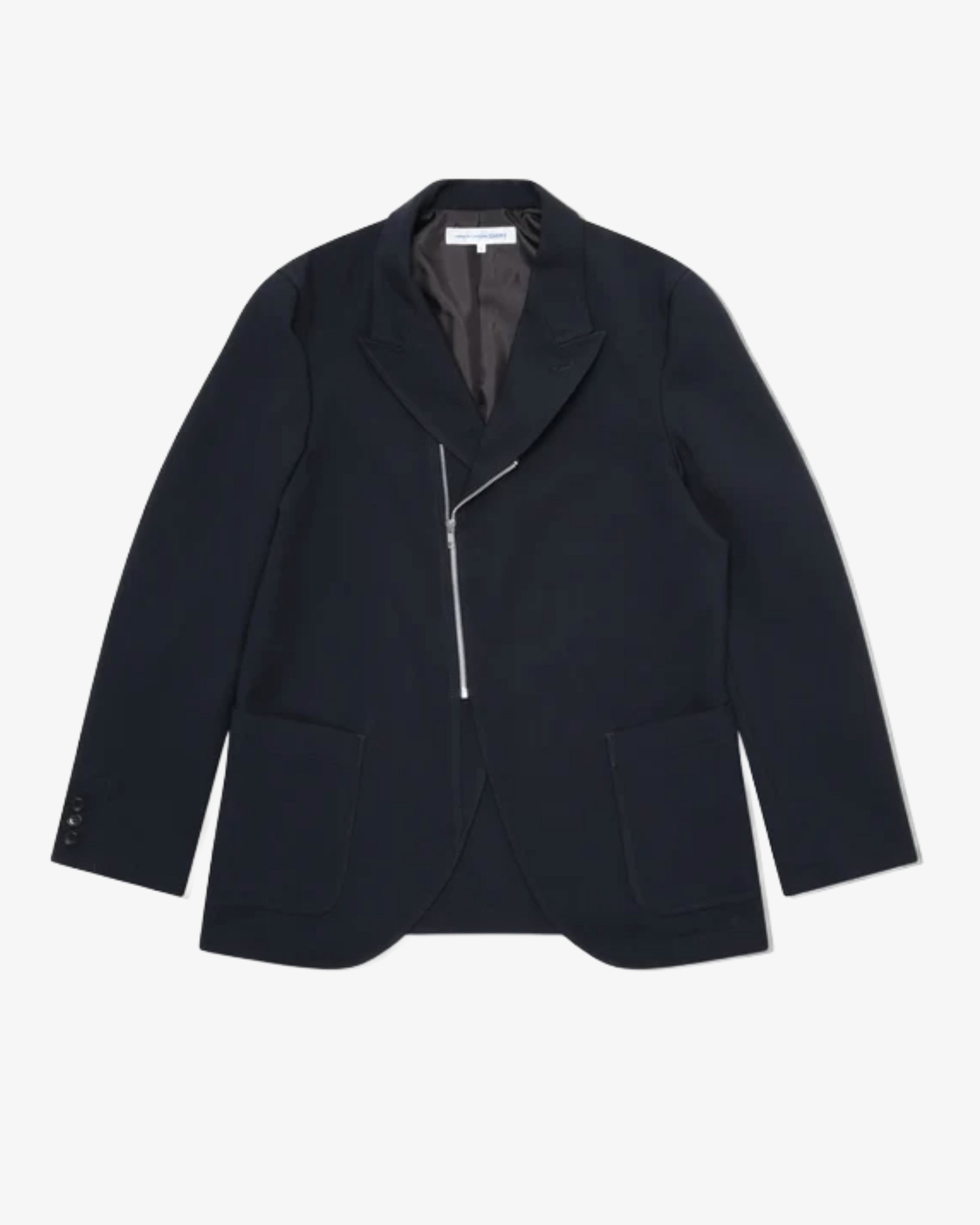 CDG Shirt - Men's Polyester Twill - (Navy) by COMME DES GARCONS