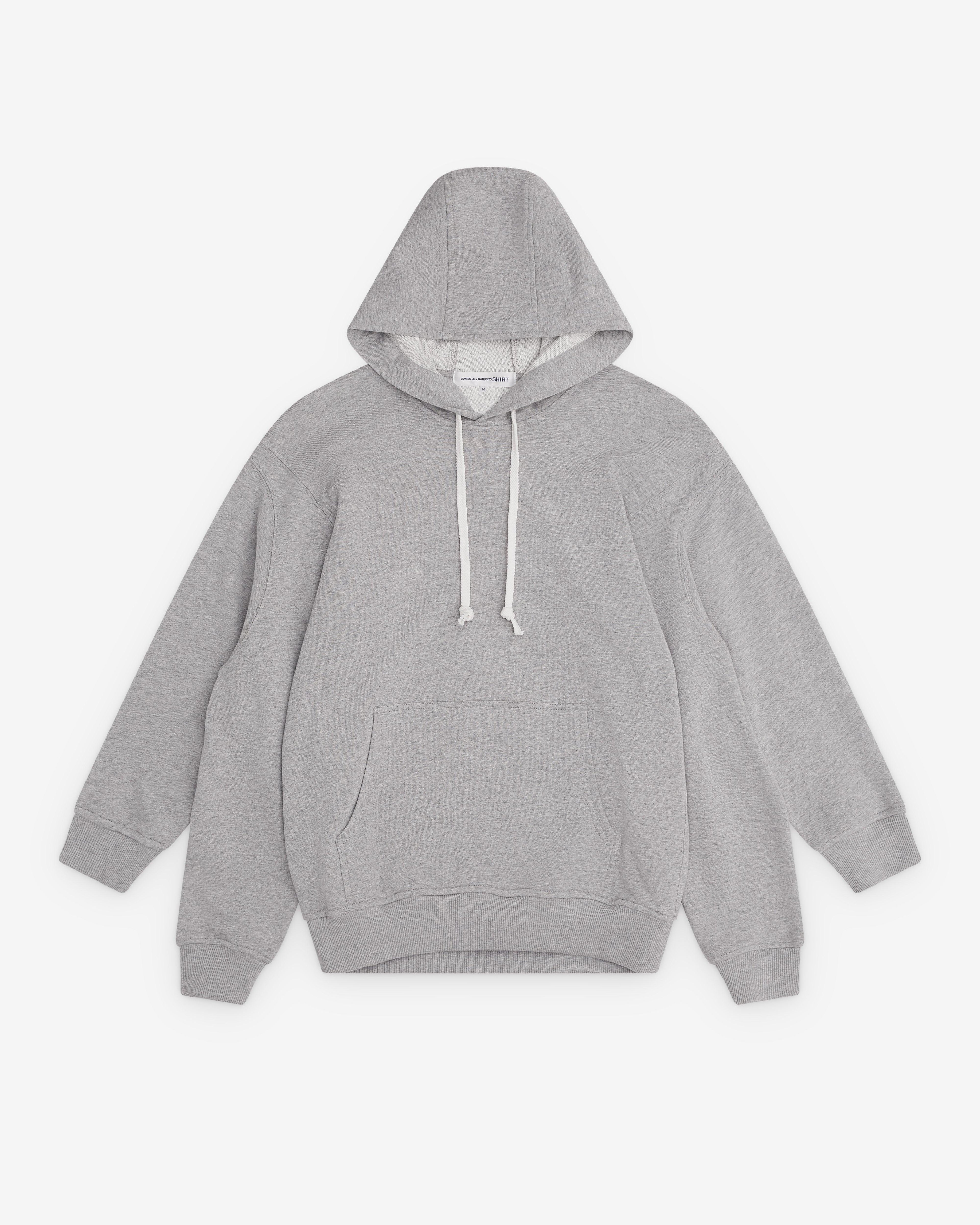CDG Shirt - Men’s Quad Sleeve Hooded Sweatshirt - (Grey) by COMME DES GARCONS