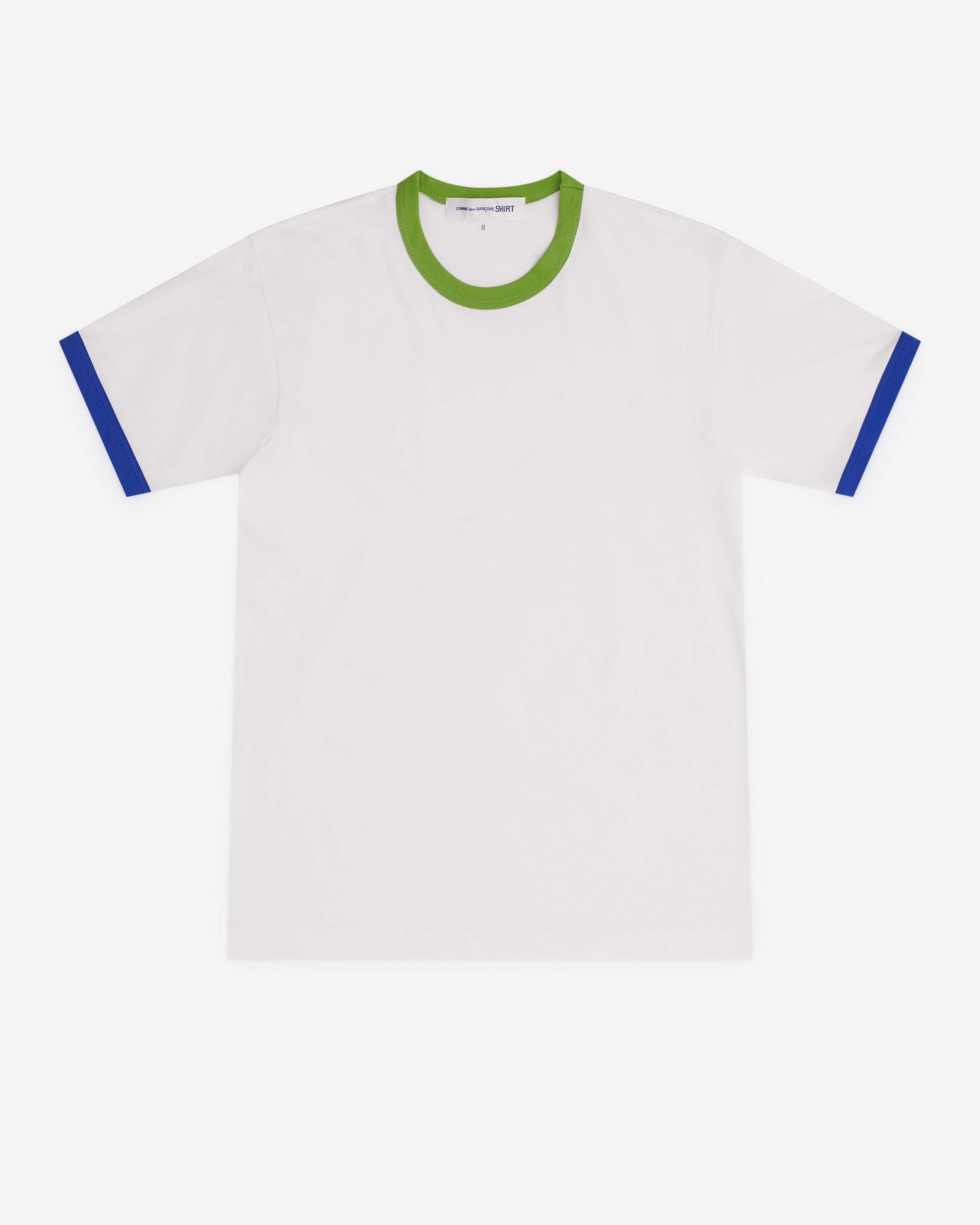 CDG Shirt - Men’s Ringer T-Shirt - (White) by COMME DES GARCONS