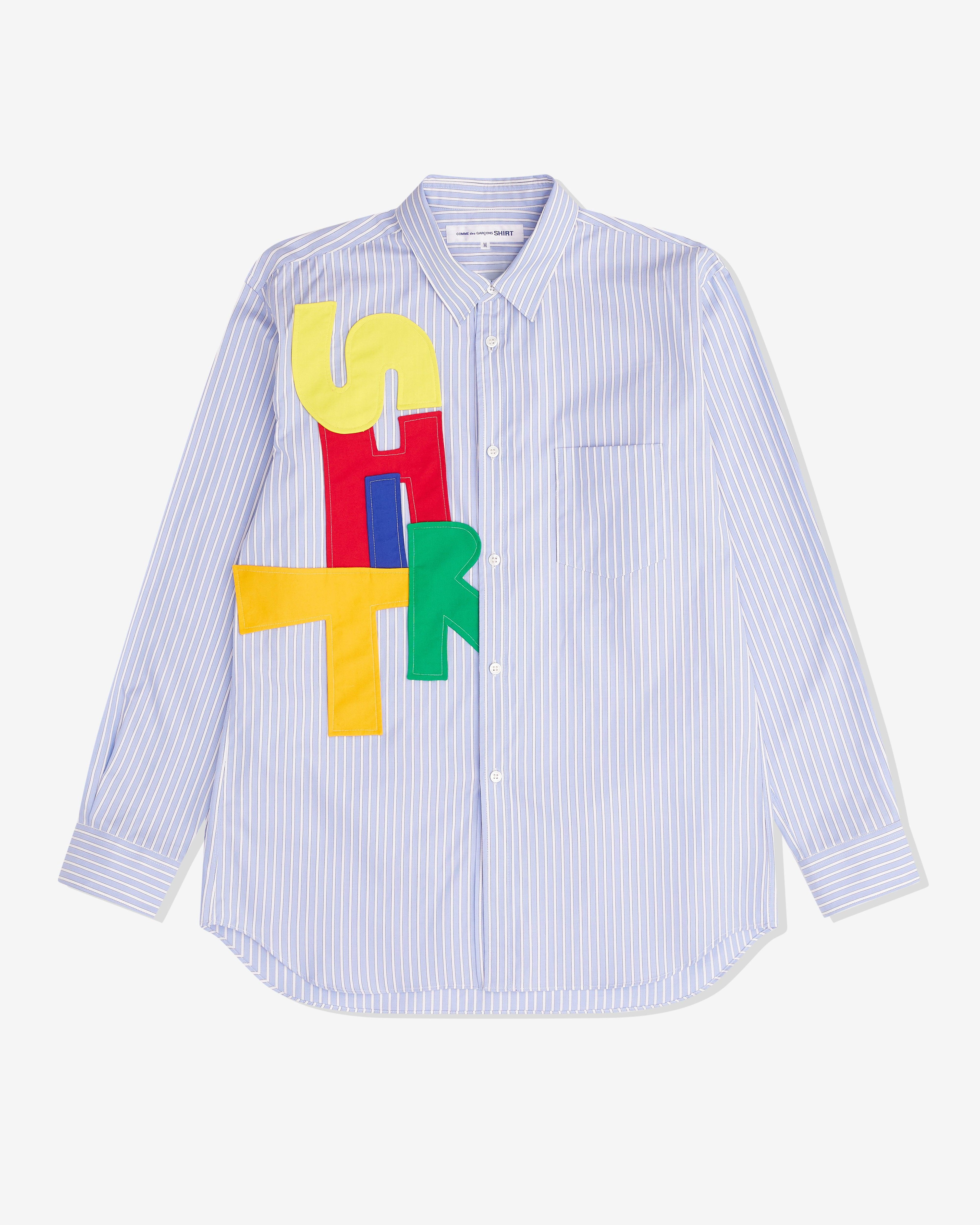 CDG Shirt - Men’s 'Shirt' Pinstripe Shirt - (Blue) by COMME DES GARCONS