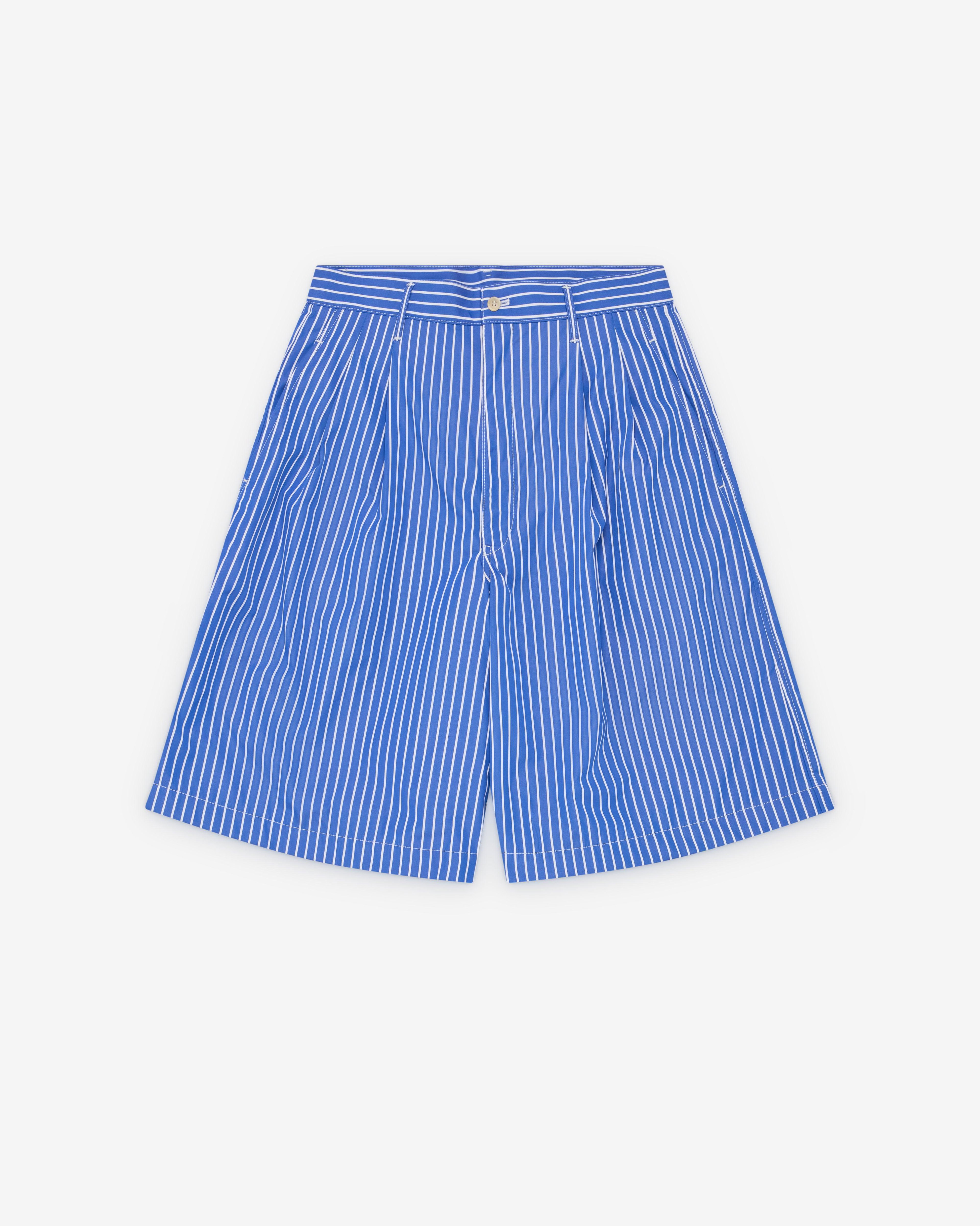 CDG Shirt - Men's Striped Shorts - (Blue/White) by COMME DES GARCONS