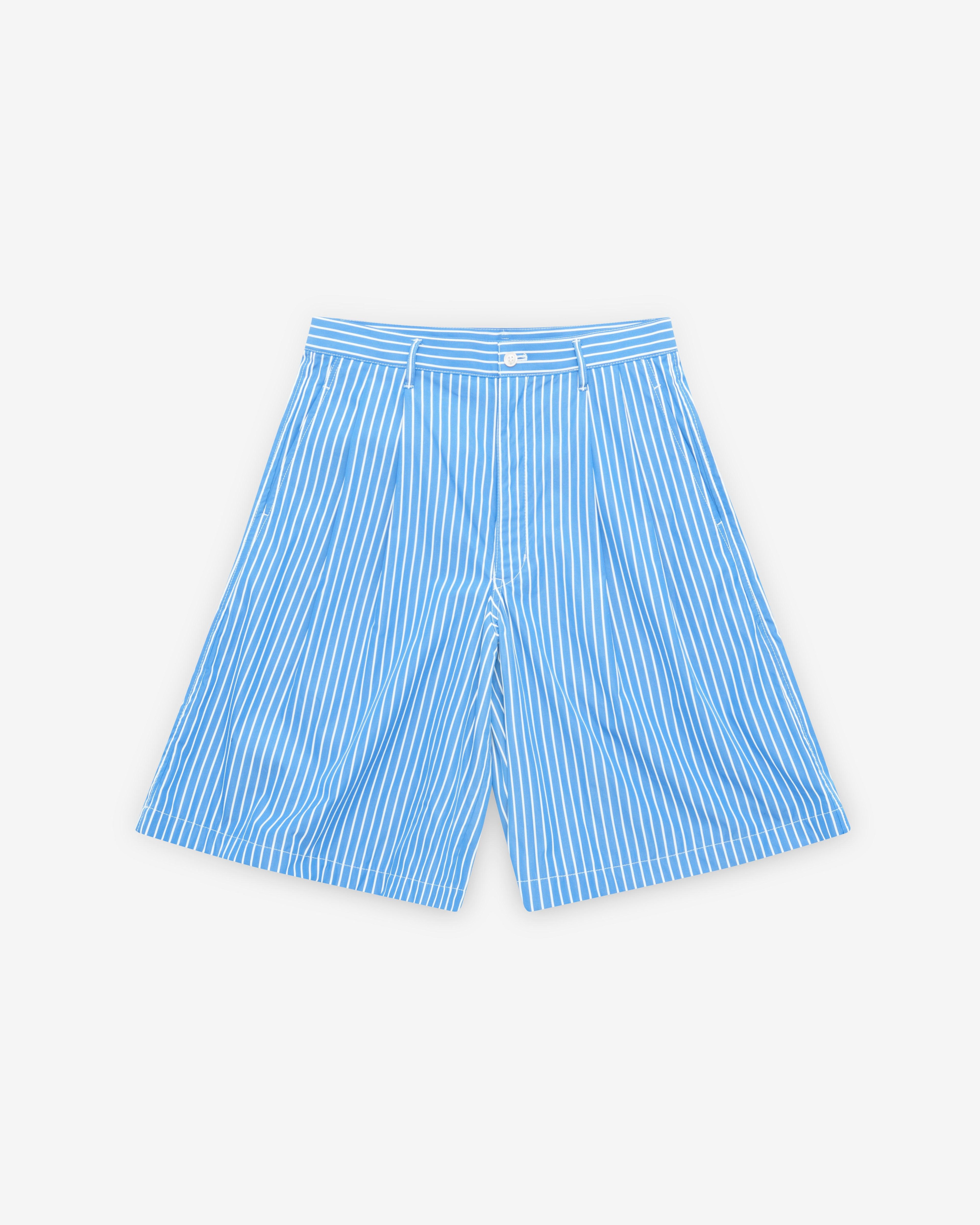 CDG Shirt - Men's Striped Shorts - (Blue/White) by COMME DES GARCONS