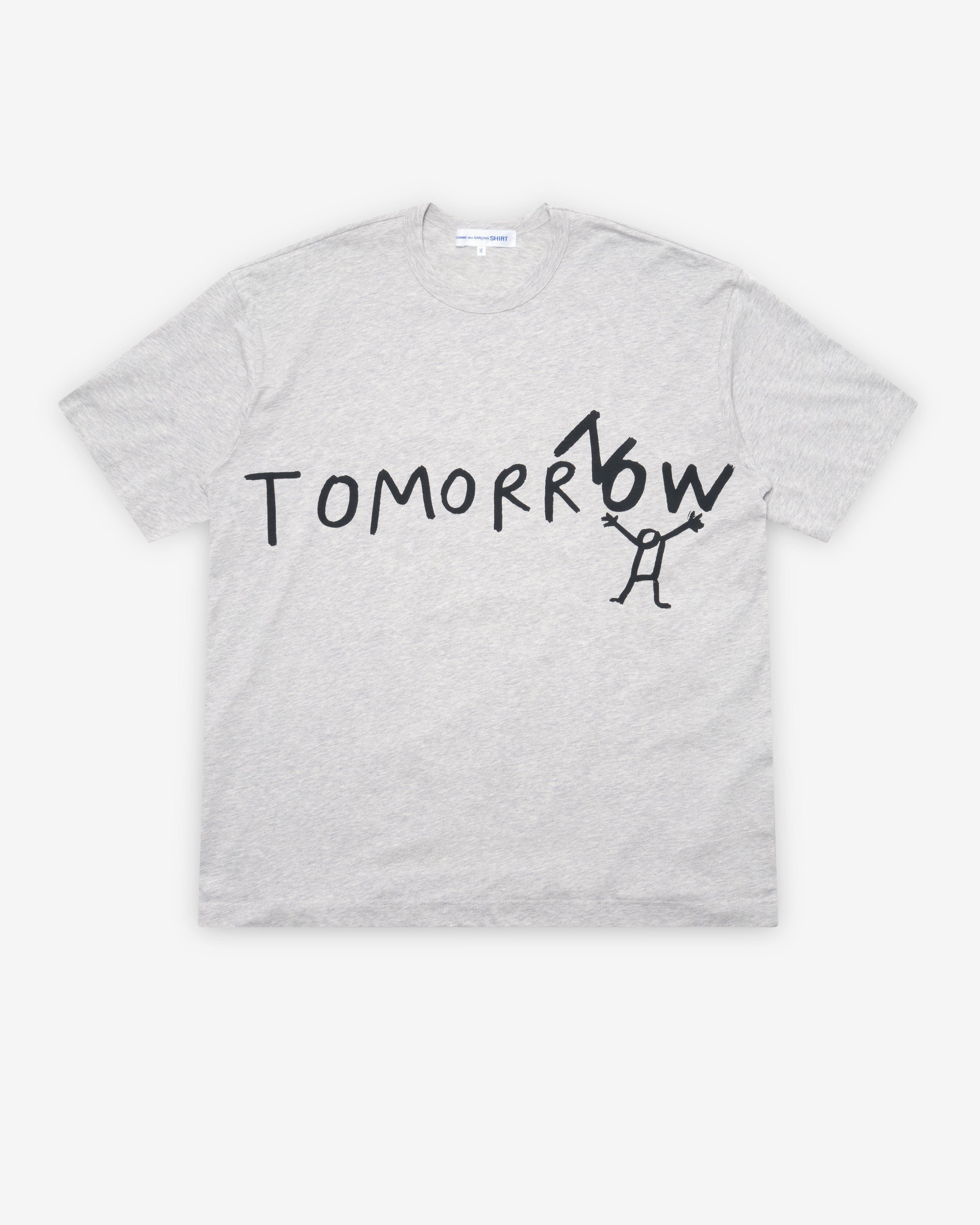 CDG Shirt - Men's Tomorrow T-Shirt - (Top Grey) by COMME DES GARCONS