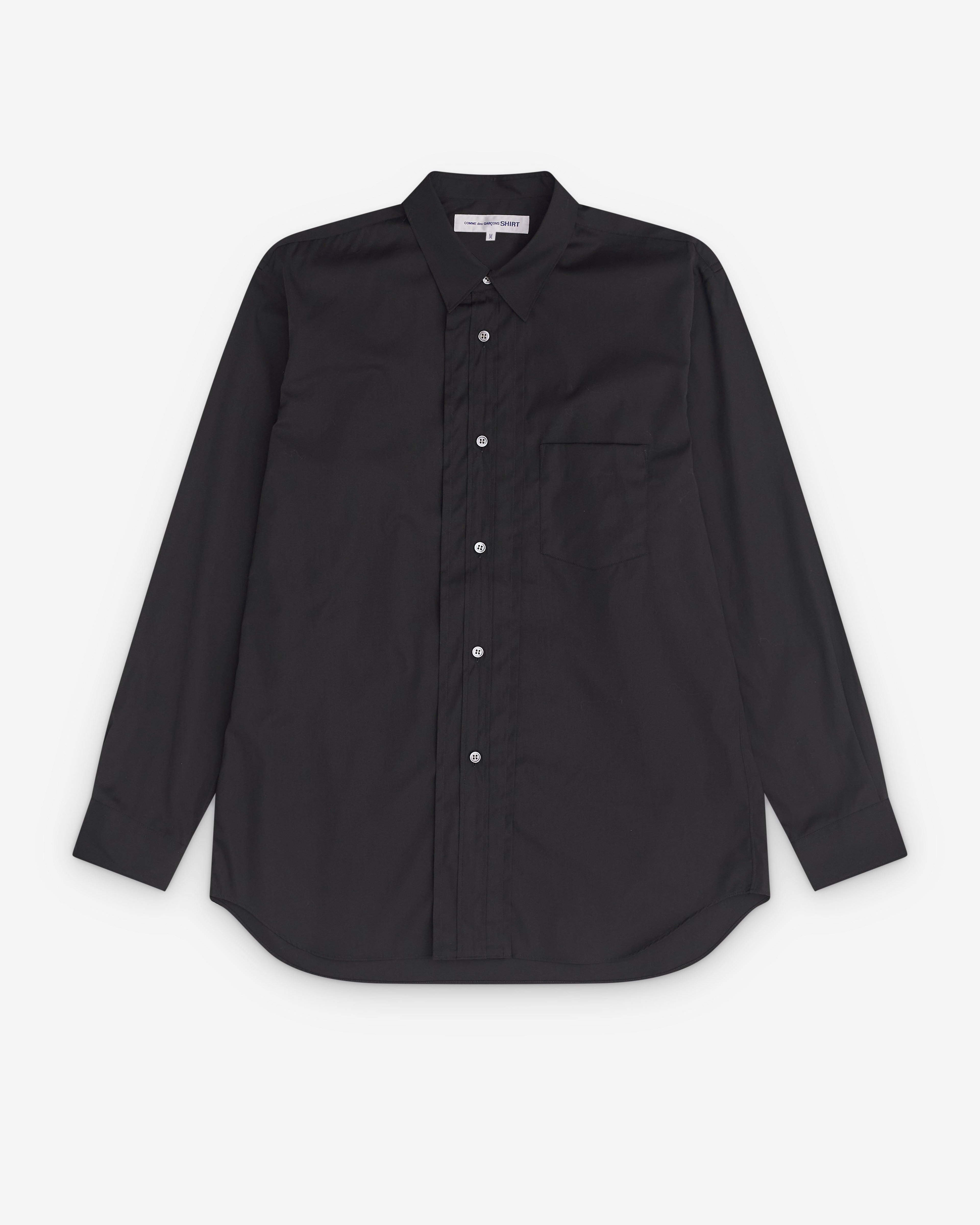 CDG Shirt - Men’s Triple Placket Shirt - (Black) by COMME DES GARCONS