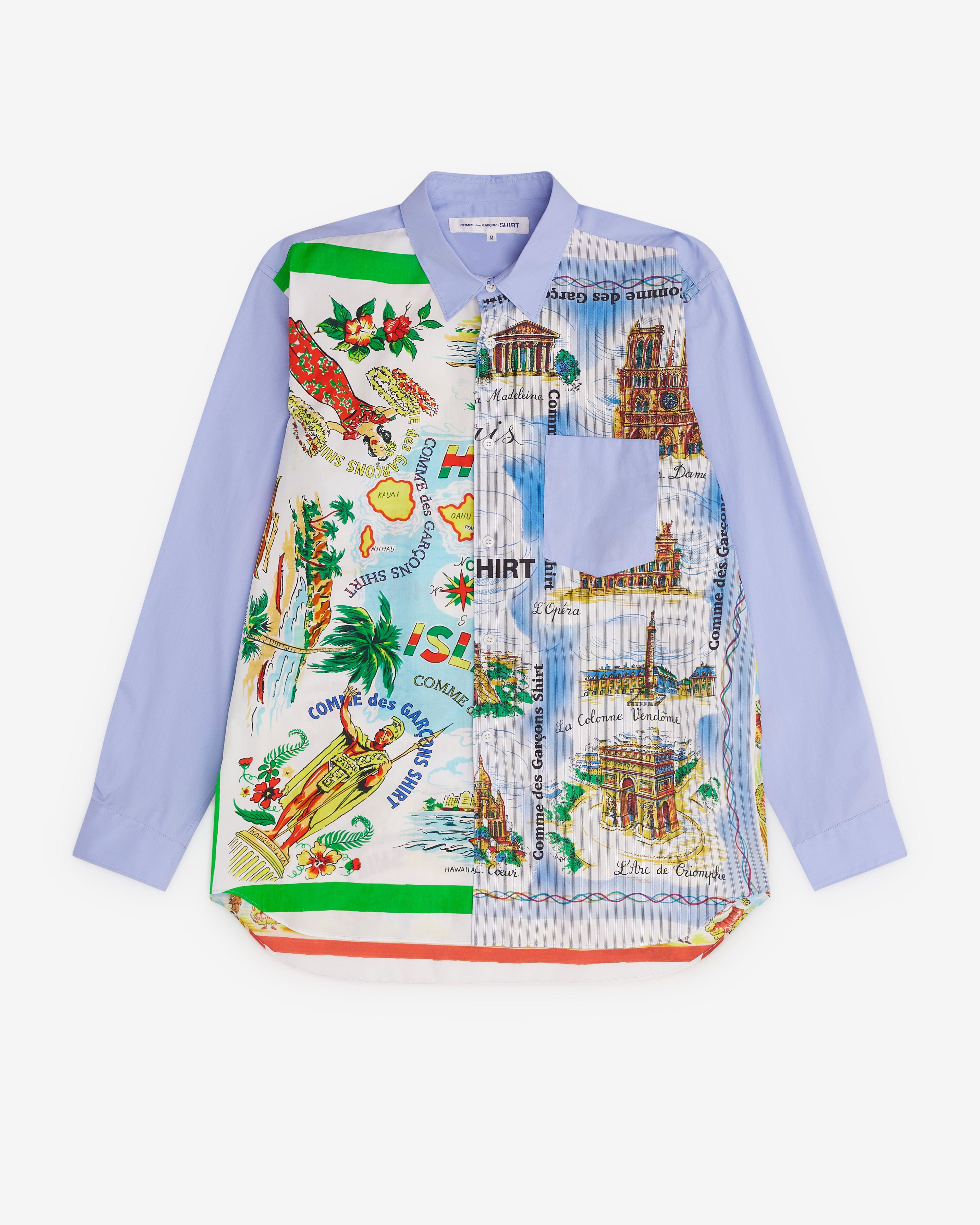 CDG Shirt - Men’s Vacation Shirt - (Blue) by COMME DES GARCONS