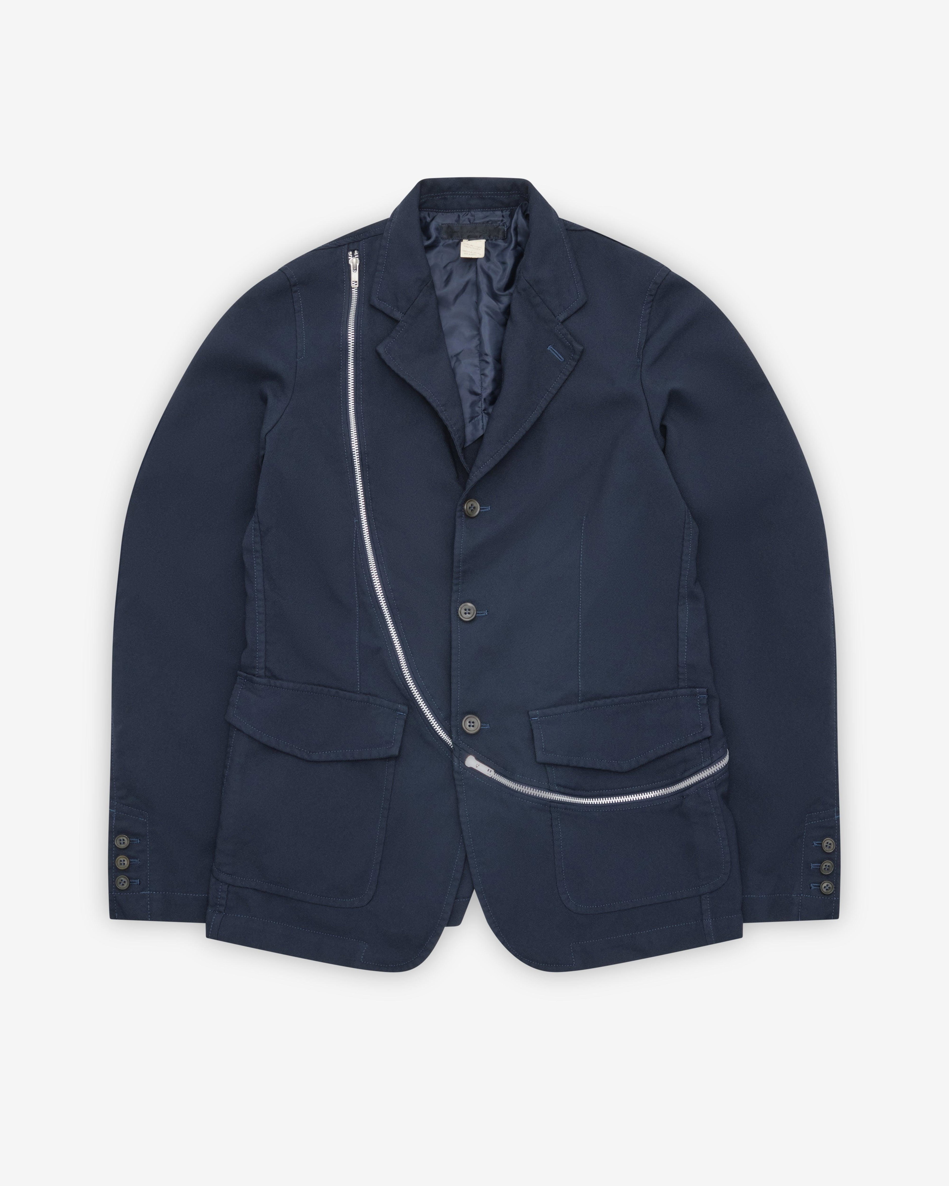 CDG Shirt - Men's Zip Blazer - (Navy) by COMME DES GARCONS