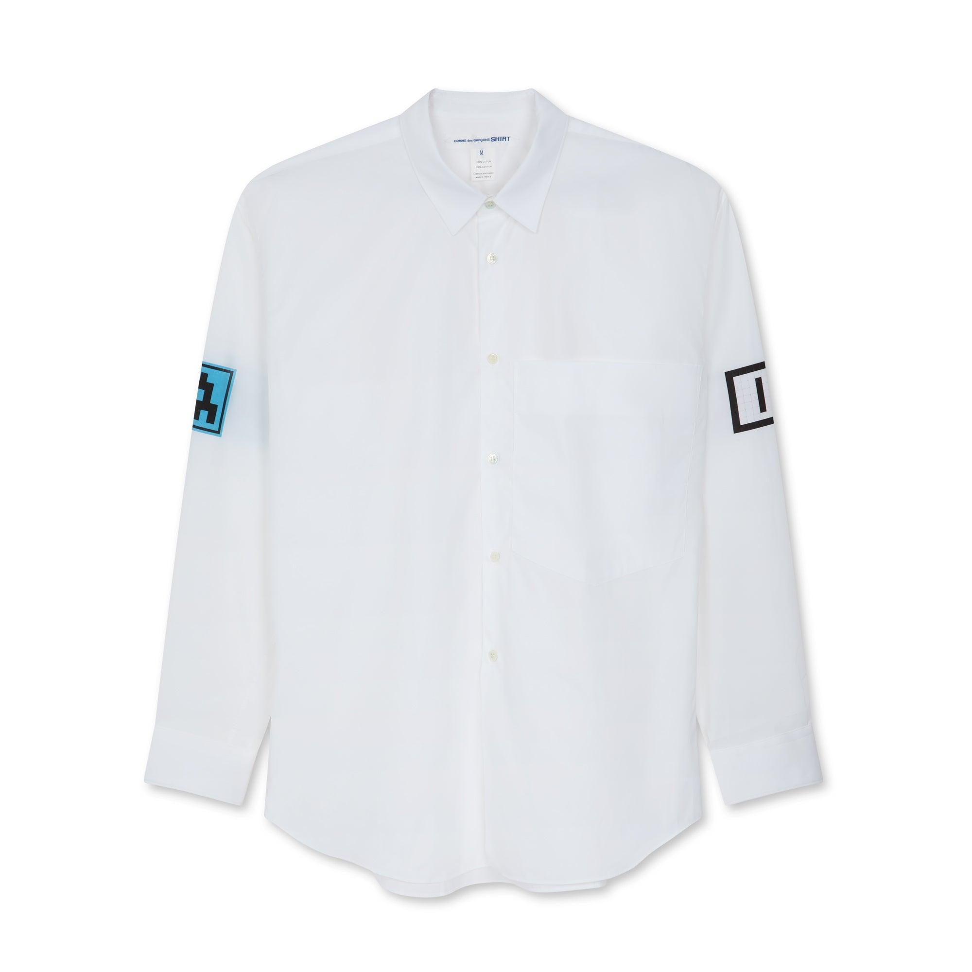 CDG Shirt x Invader Cotton Shirt (White) by COMME DES GARCONS