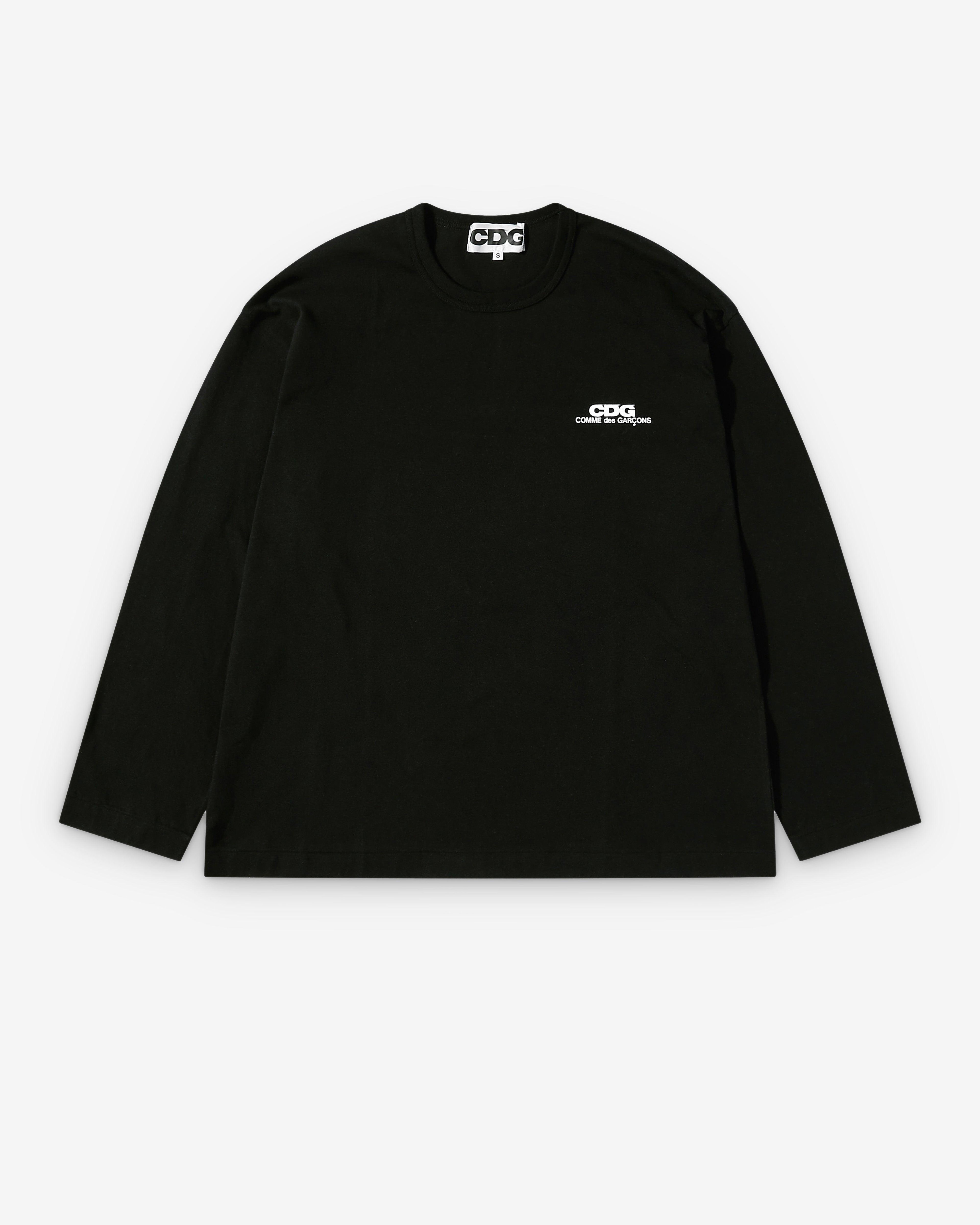 CDG - Small Logo Longsleeve T-Shirt - (Black) by COMME DES GARCONS