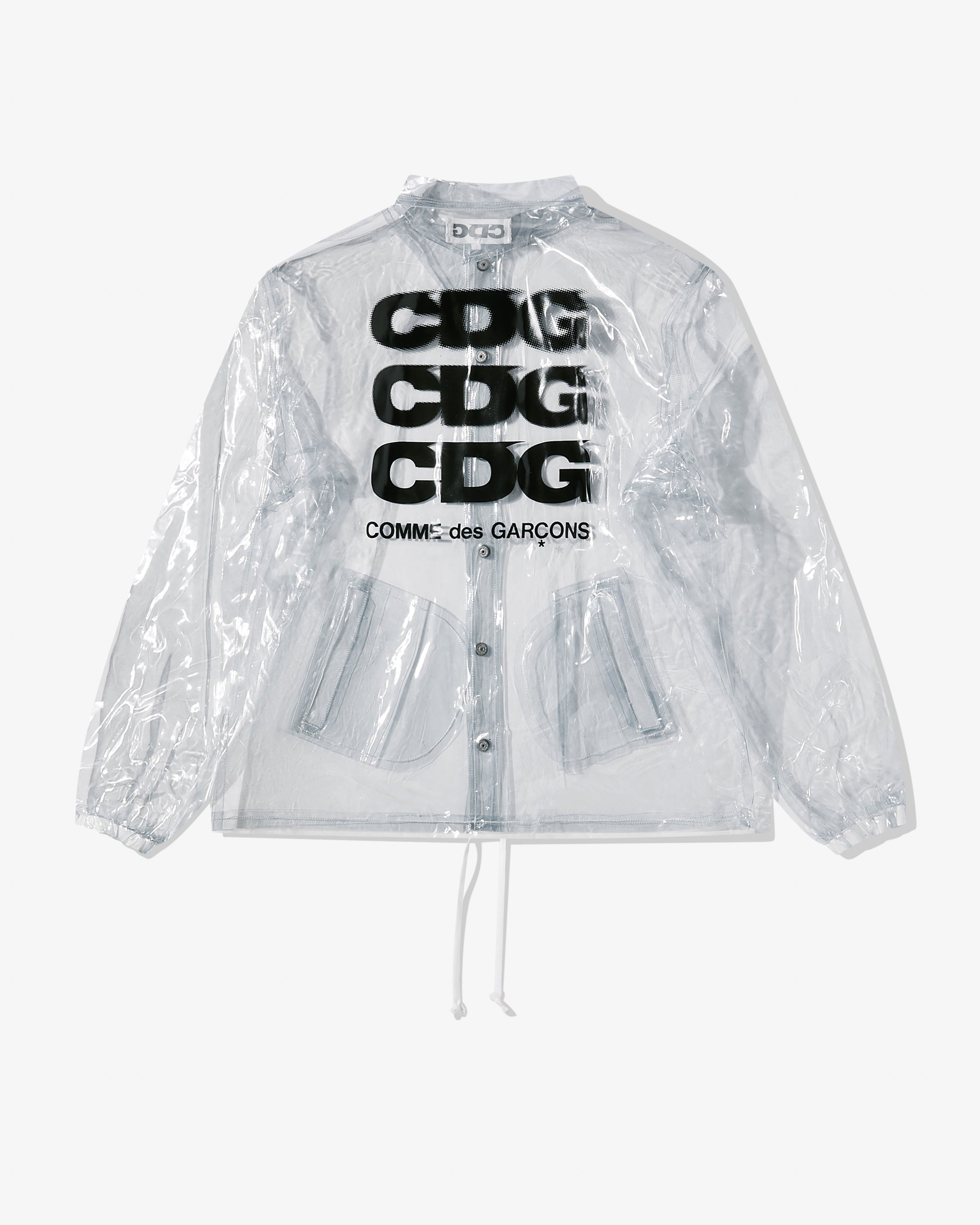 CDG - Transparent Coach Jacket - (Clear) by COMME DES GARCONS CDG - Transparent Coach Jacket - (Clear) by COMME DES GARCONS