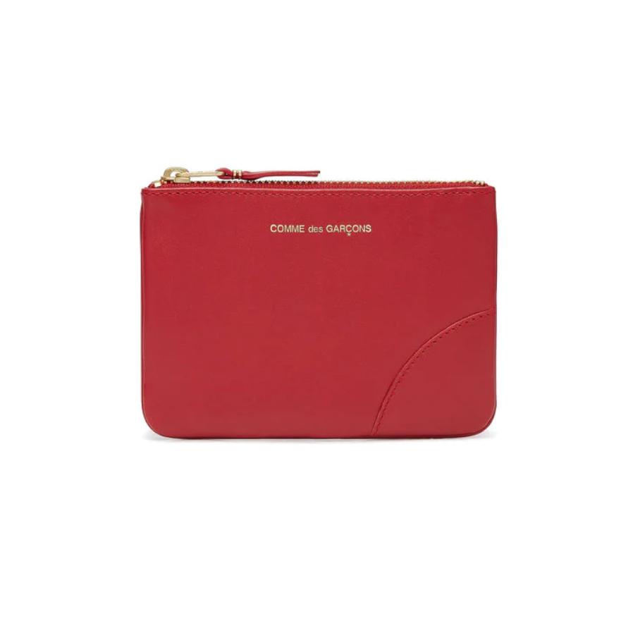 CDG WALLET - Classic Colour Zip Pouch -(Red SA8100) by COMME DES GARCONS