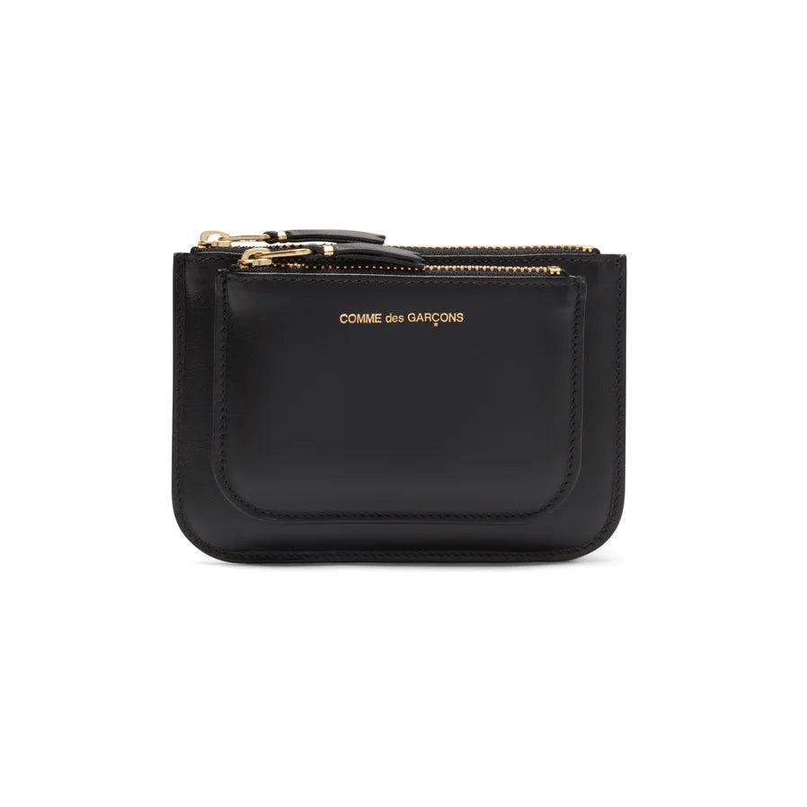 CDG WALLET - Outside Pocket Zip Pouch - (Black SA8100) by COMME DES GARCONS