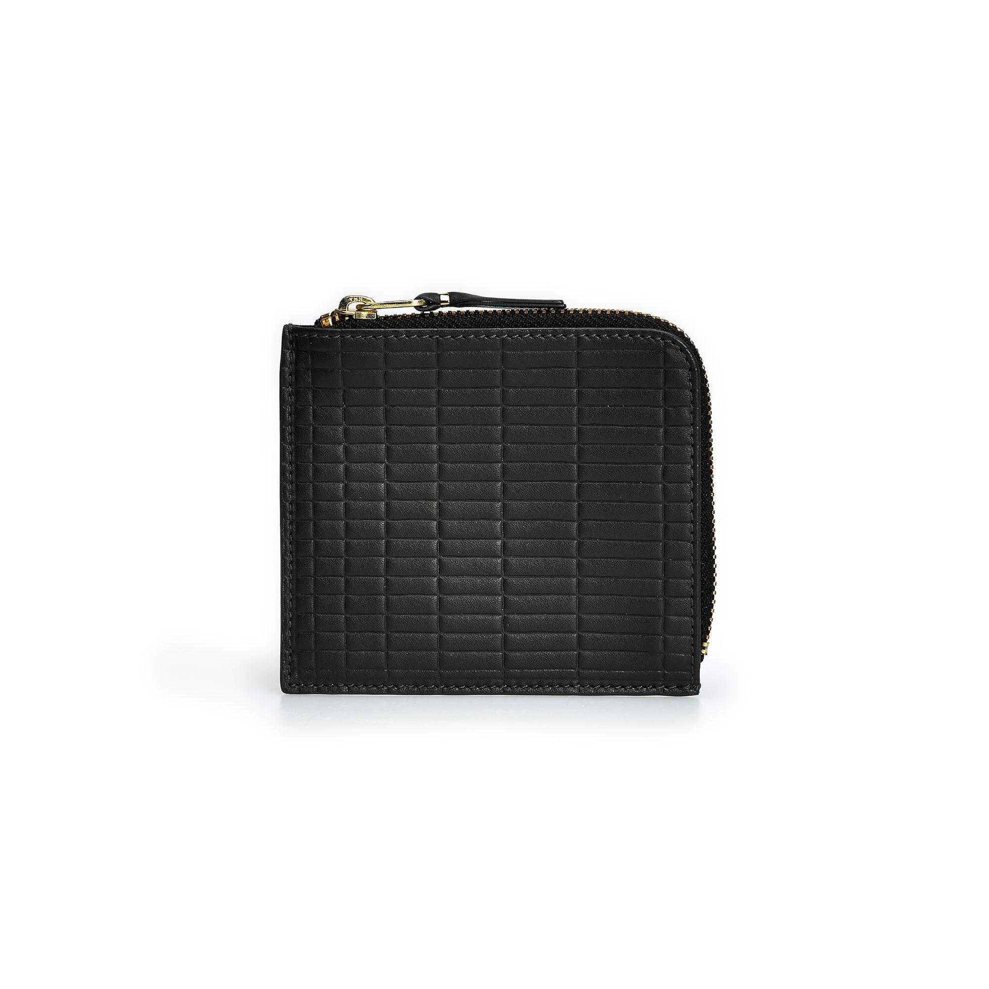 CDG Wallet - Brick Zip Around Wallet - (Black SA3100BK) by COMME DES GARCONS