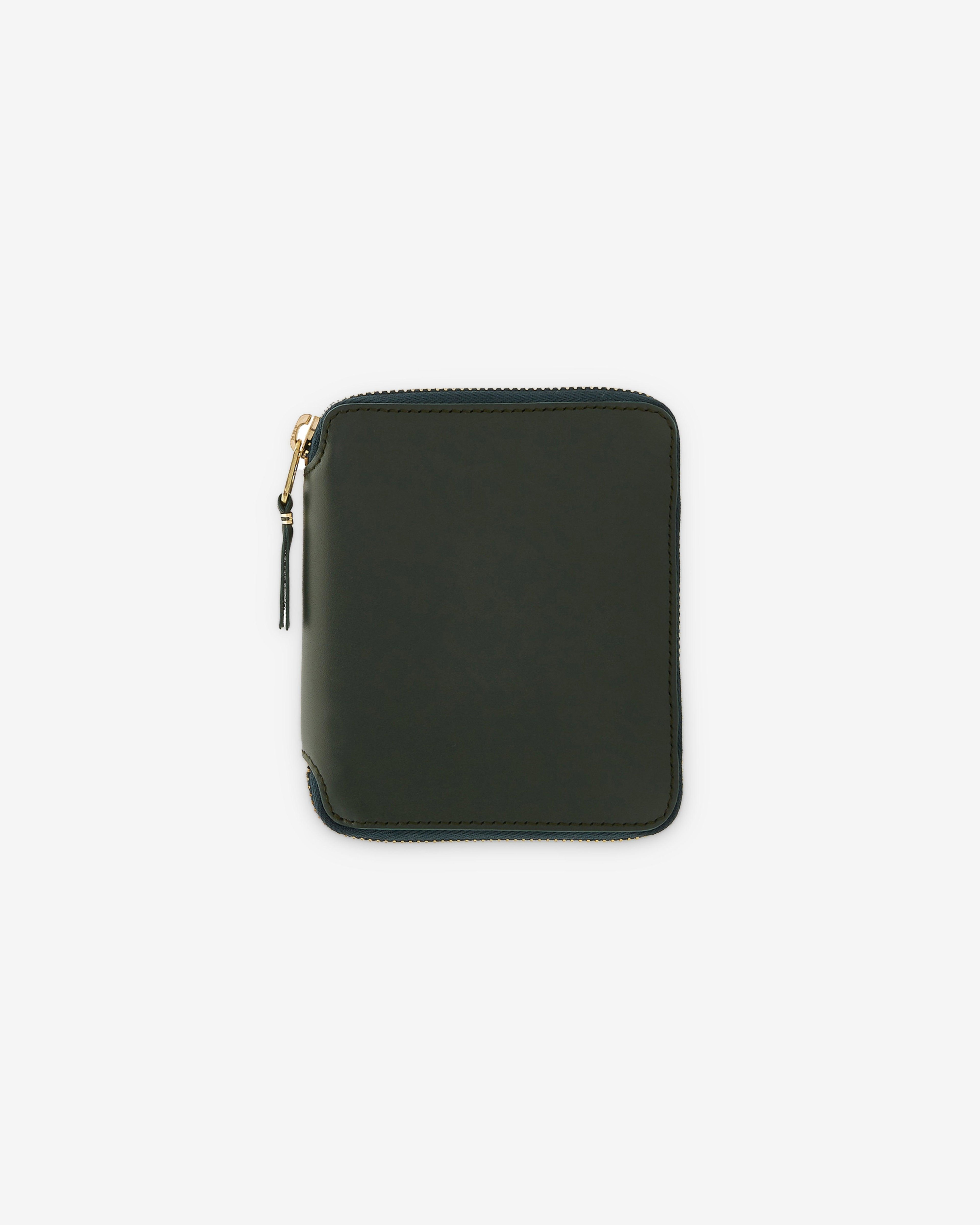 CDG Wallet - Classic Colour Full Zip Around Wallet - (SA2100 Bottle Green) by COMME DES GARCONS