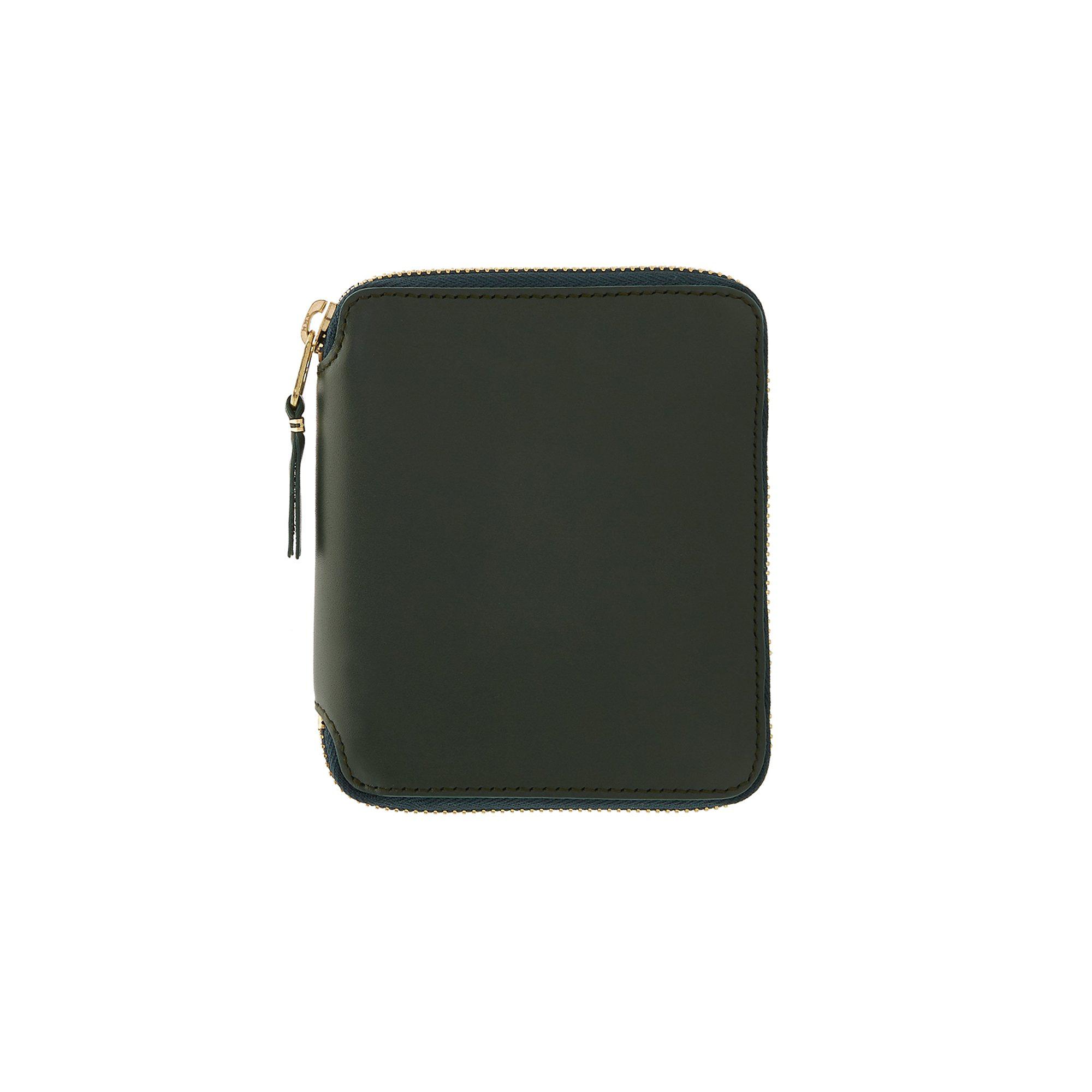 CDG Wallet - Classic Colour Full Zip Around Wallet - (SA2100 Bottle Green) by COMME DES GARCONS