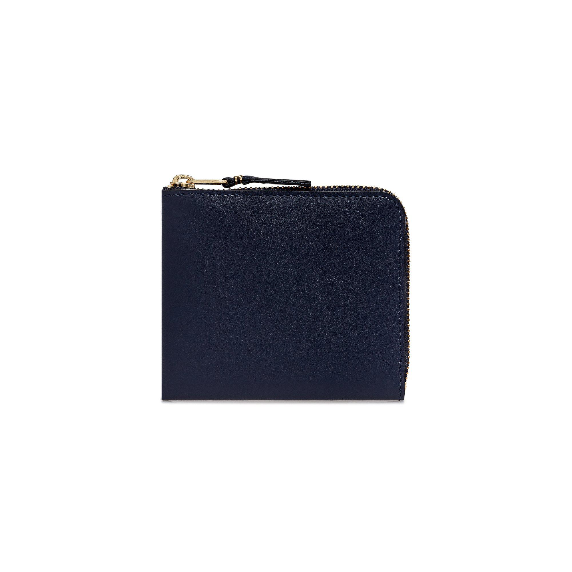 CDG Wallet - Classic Colour Zip Around Wallet - (SA3100 Navy) by COMME DES GARCONS