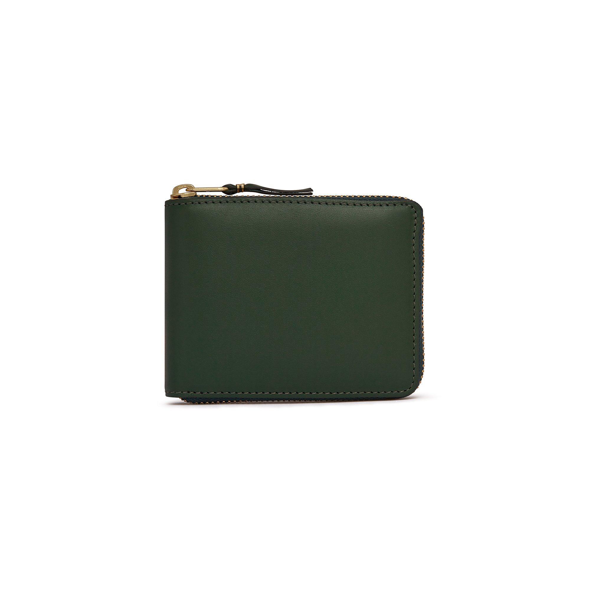 CDG Wallet - Classic Leather Full Zip Around Wallet - (Bottle Green SA7100) by COMME DES GARCONS