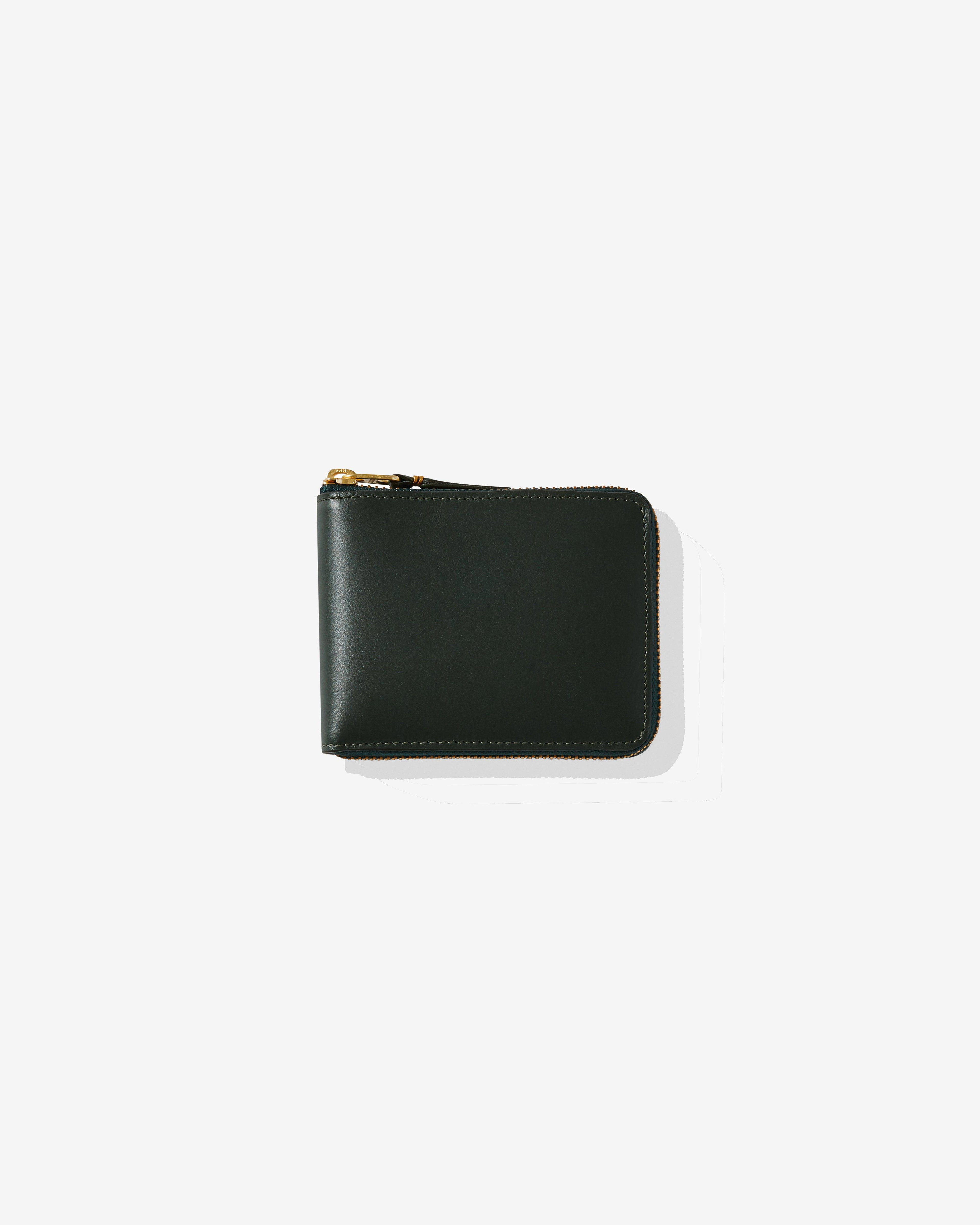 CDG Wallet - Classic Leather Full Zip Around Wallet - (Bottle Green SA7100) by COMME DES GARCONS