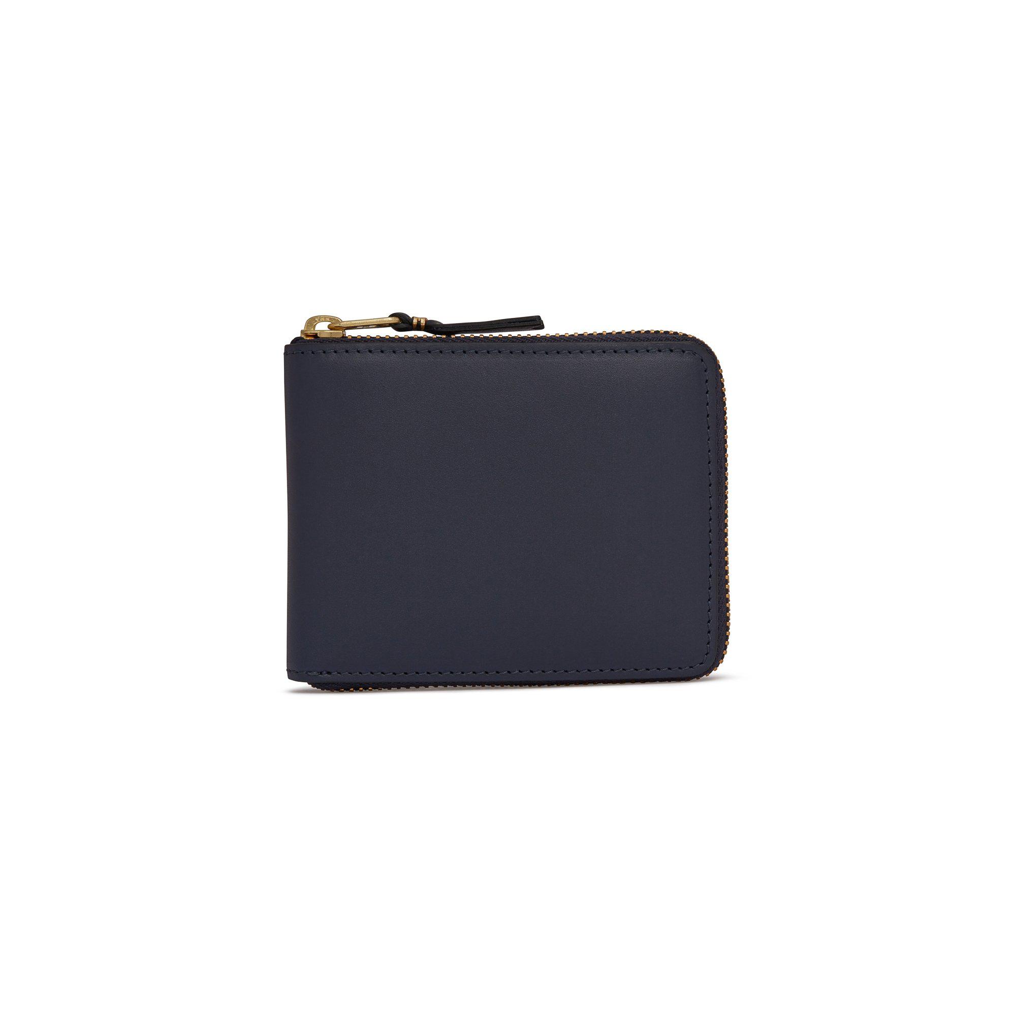 CDG Wallet - Classic Leather Full Zip Around Wallet - (SA7100 Navy) by COMME DES GARCONS
