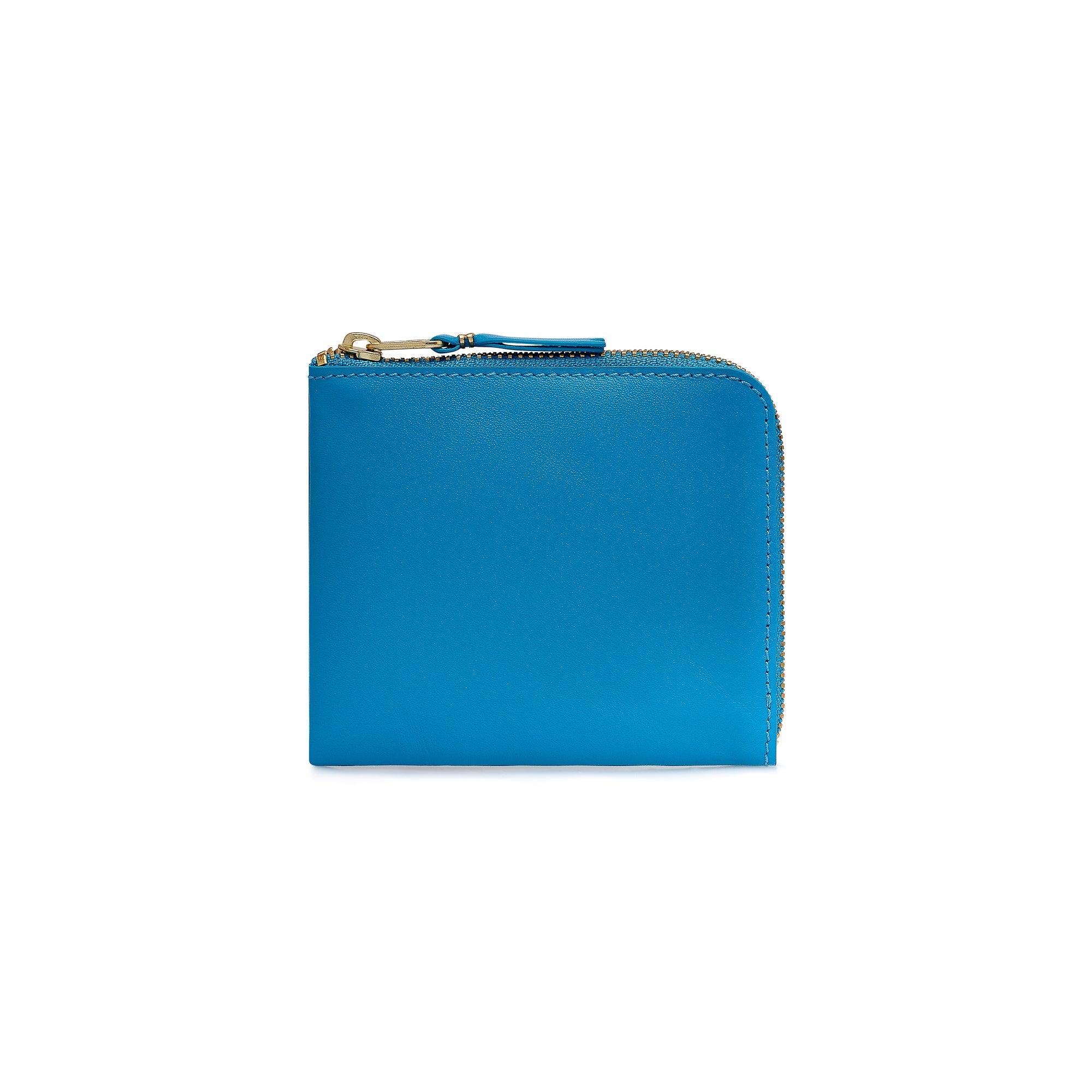 CDG Wallet - Classic Leather Zip Around Wallet - (Blue SA3100C) by COMME DES GARCONS