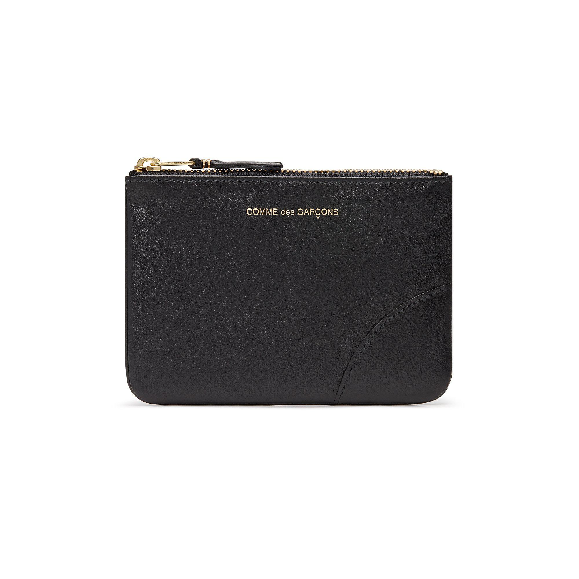 CDG Wallet - Classic Leather Zip Pouch - (Black SA8100) by COMME DES GARCONS
