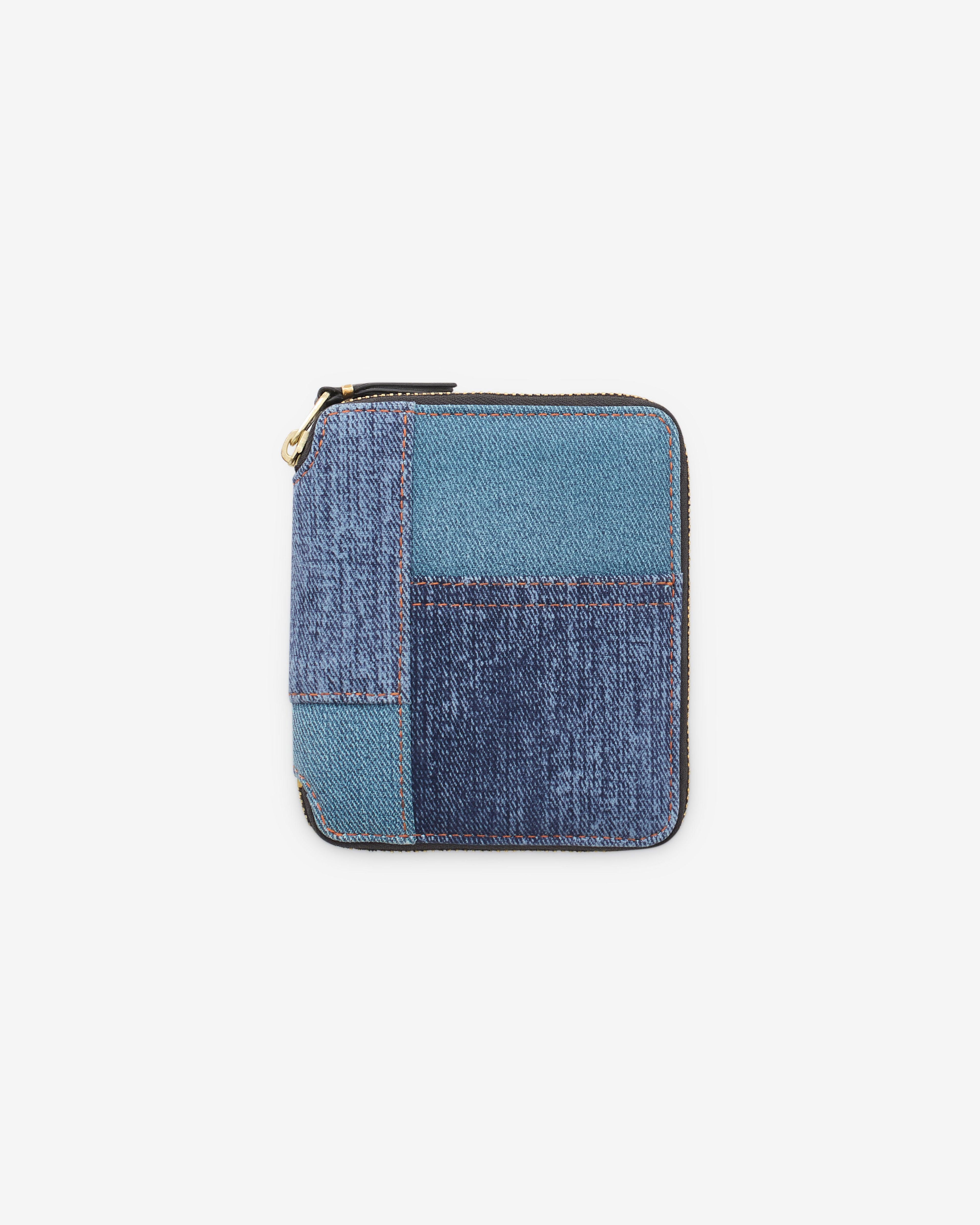 CDG Wallet - Denim Patchwork Wallet - (Blue SA2100DP) by COMME DES GARCONS