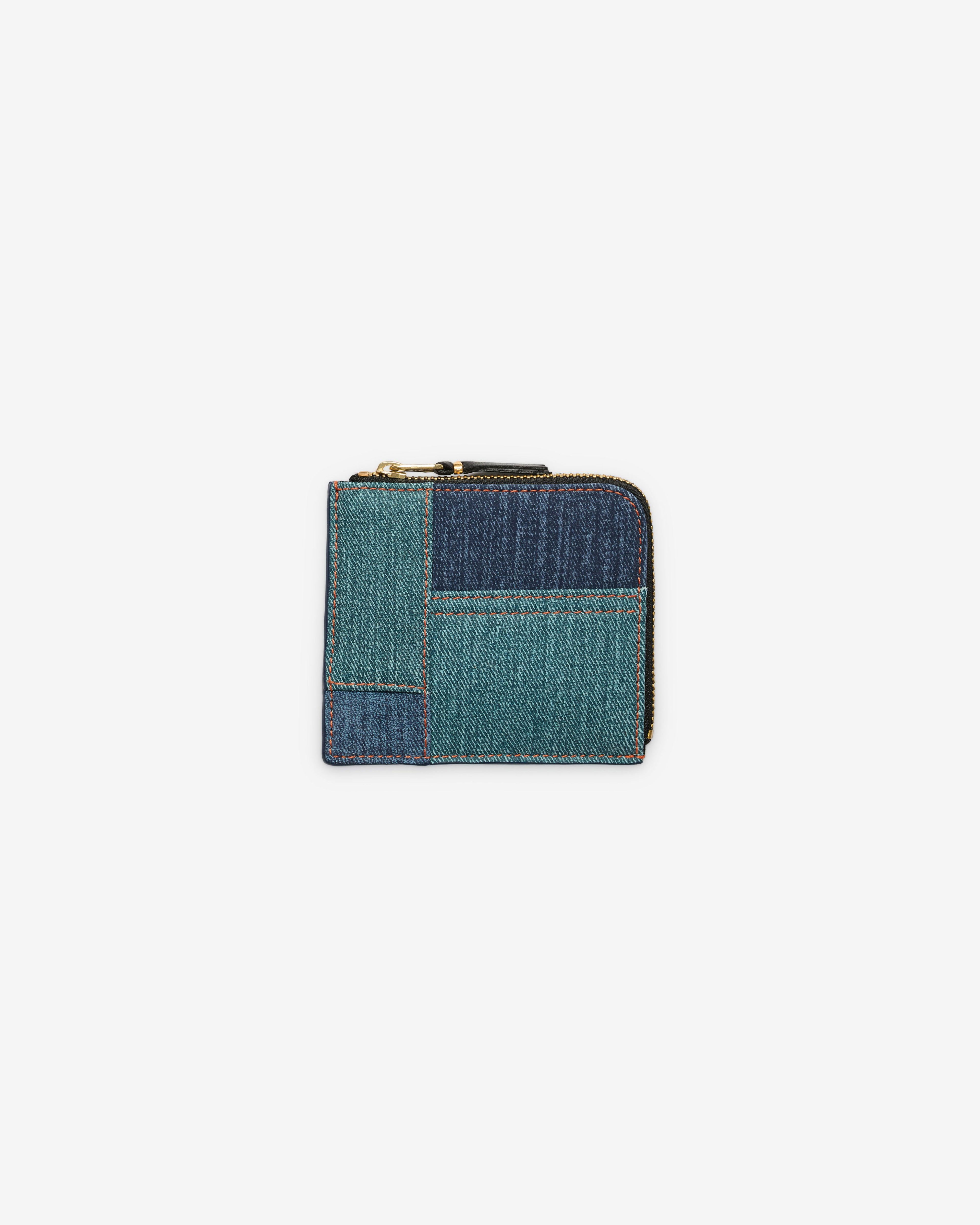 CDG Wallet - Denim Patchwork Wallet - (Blue SA3100DP) by COMME DES GARCONS
