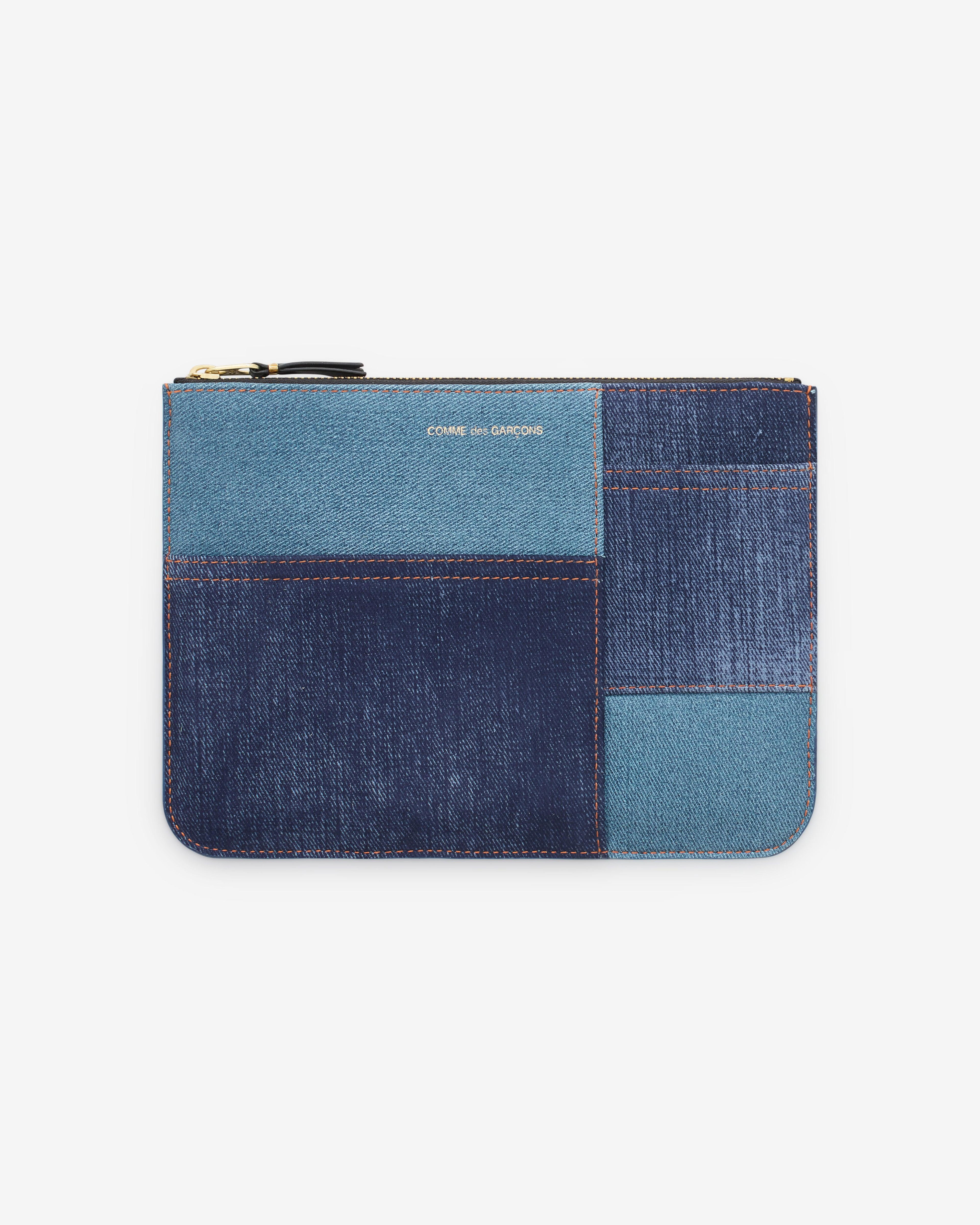 CDG Wallet - Denim Patchwork Wallet - (Blue SA5100DP) by COMME DES GARCONS