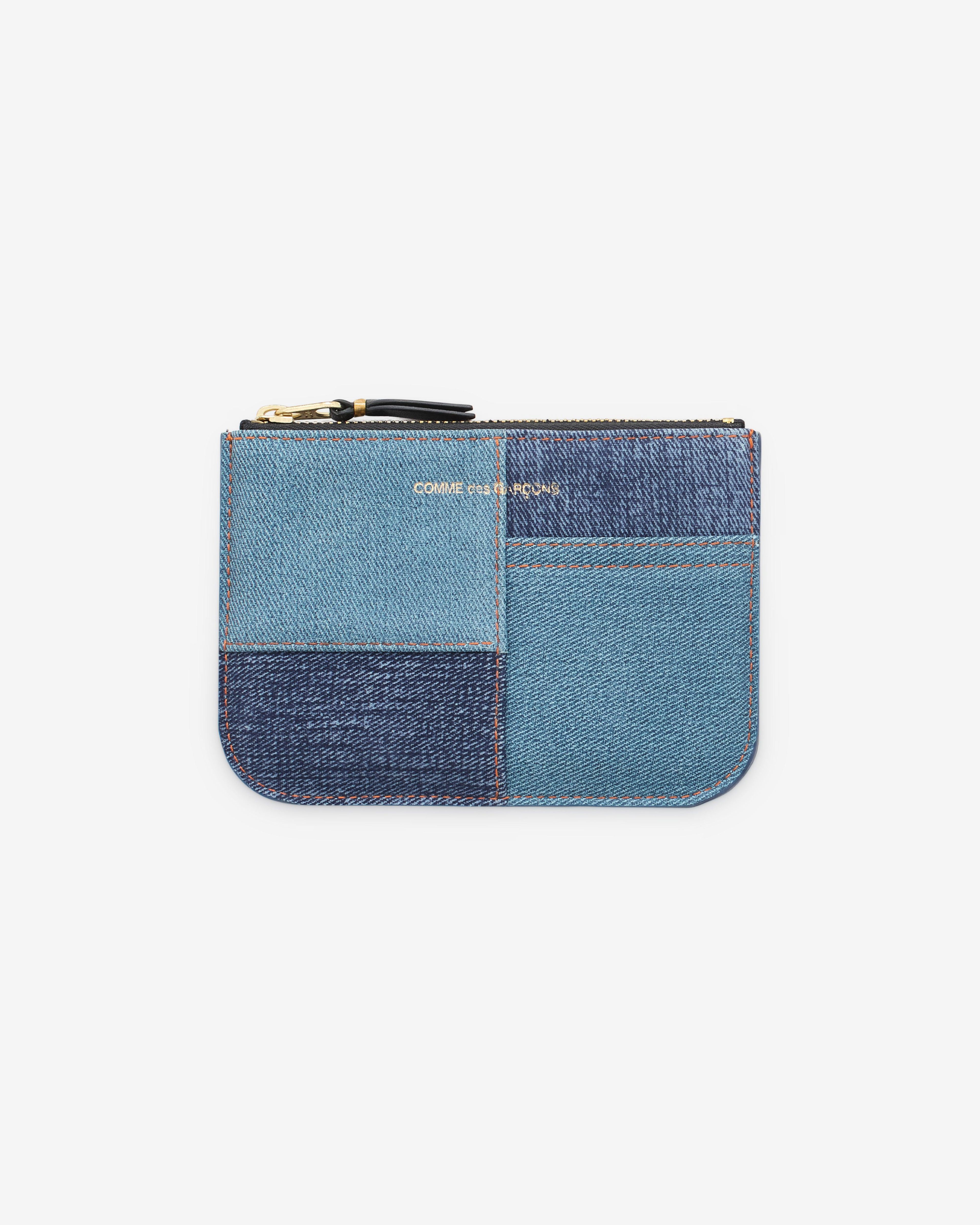 CDG Wallet - Denim Patchwork Wallet - (Blue SA8100DP) by COMME DES GARCONS