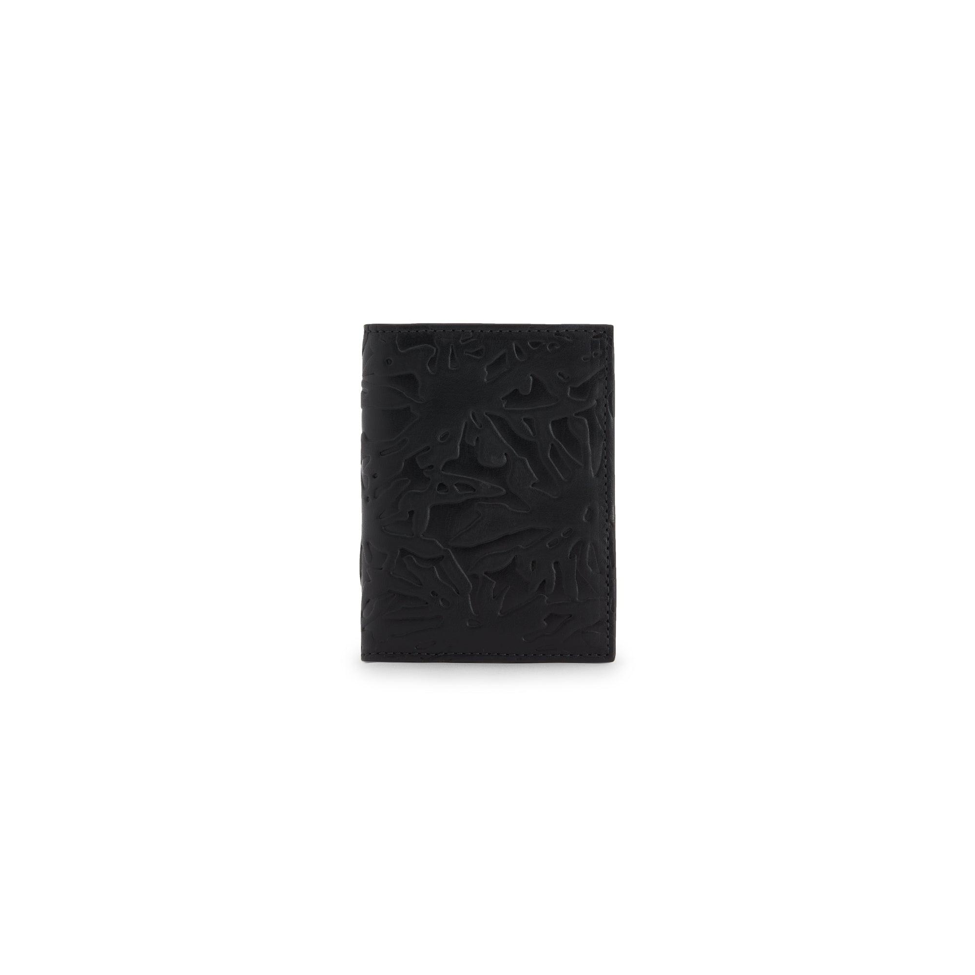 CDG Wallet - Embossed Forest Bifold Wallet - (Black SA0641EF) by COMME DES GARCONS