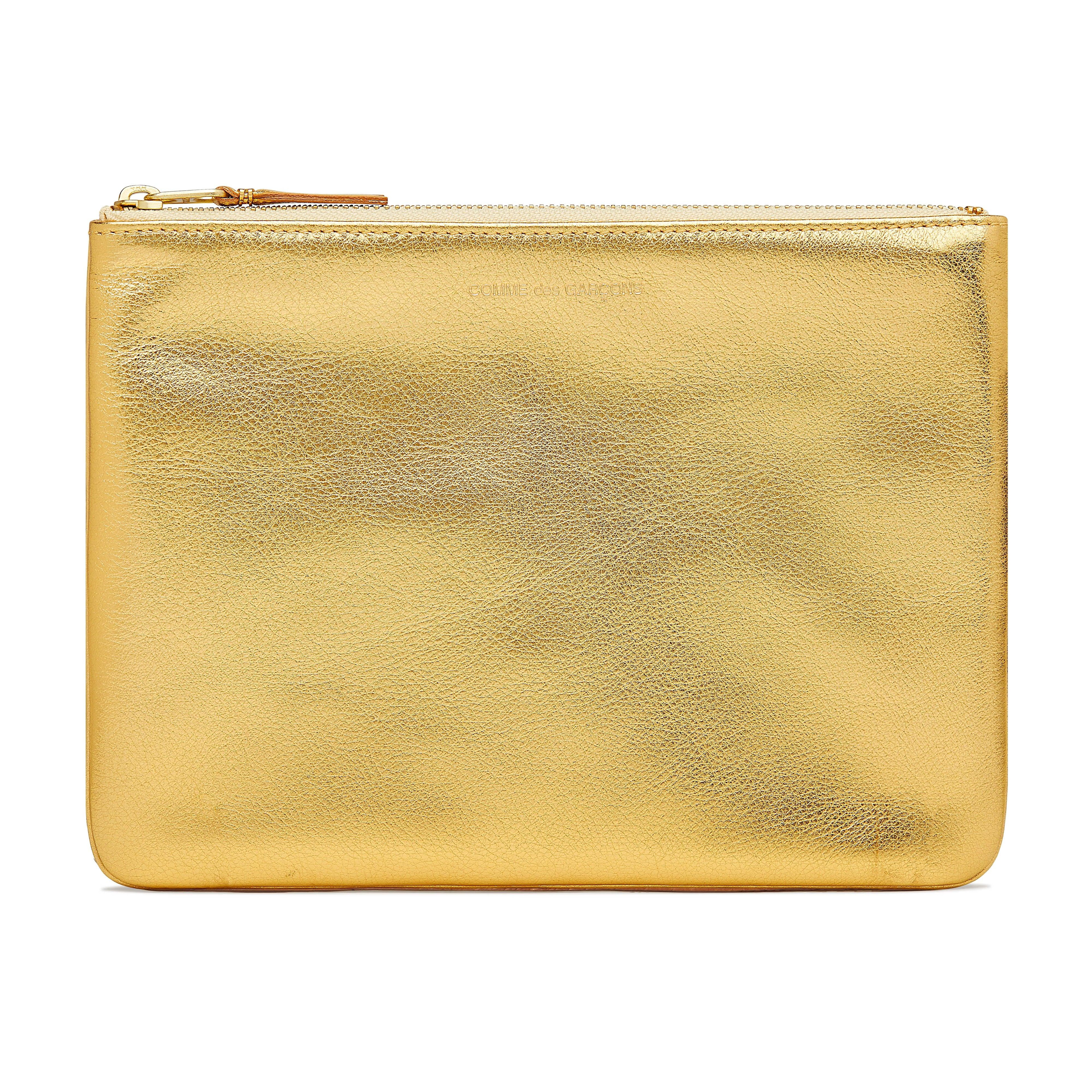 CDG Wallet - Gold Zip Pouch - (Gold SA5100G) by COMME DES GARCONS