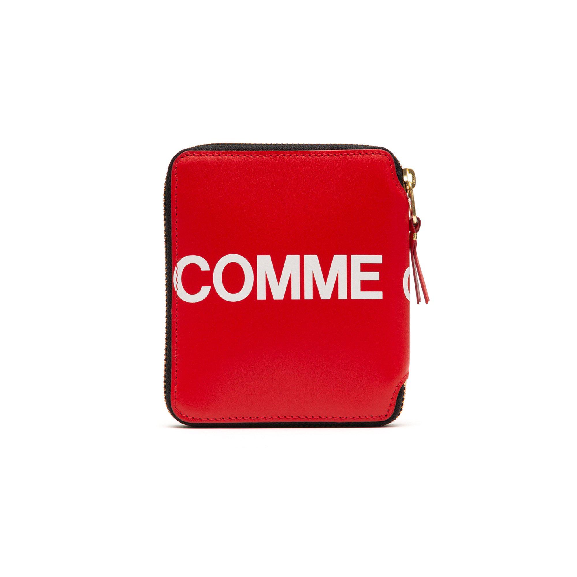 CDG Wallet - Huge Logo Full Zip Around Wallet - (Red SA2100HL) by COMME DES GARCONS