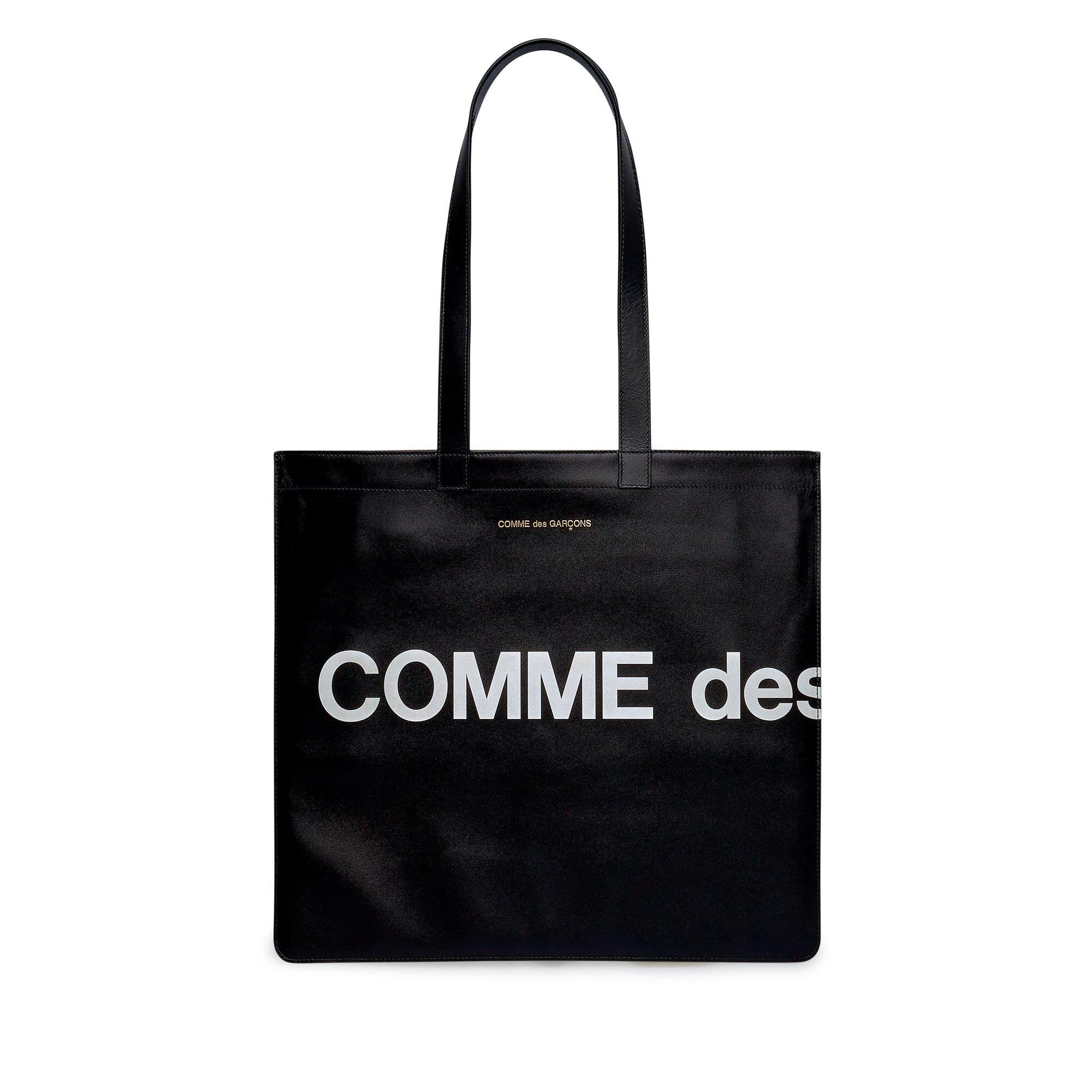 CDG Wallet - Huge Logo Tote Bag - (Black) by COMME DES GARCONS