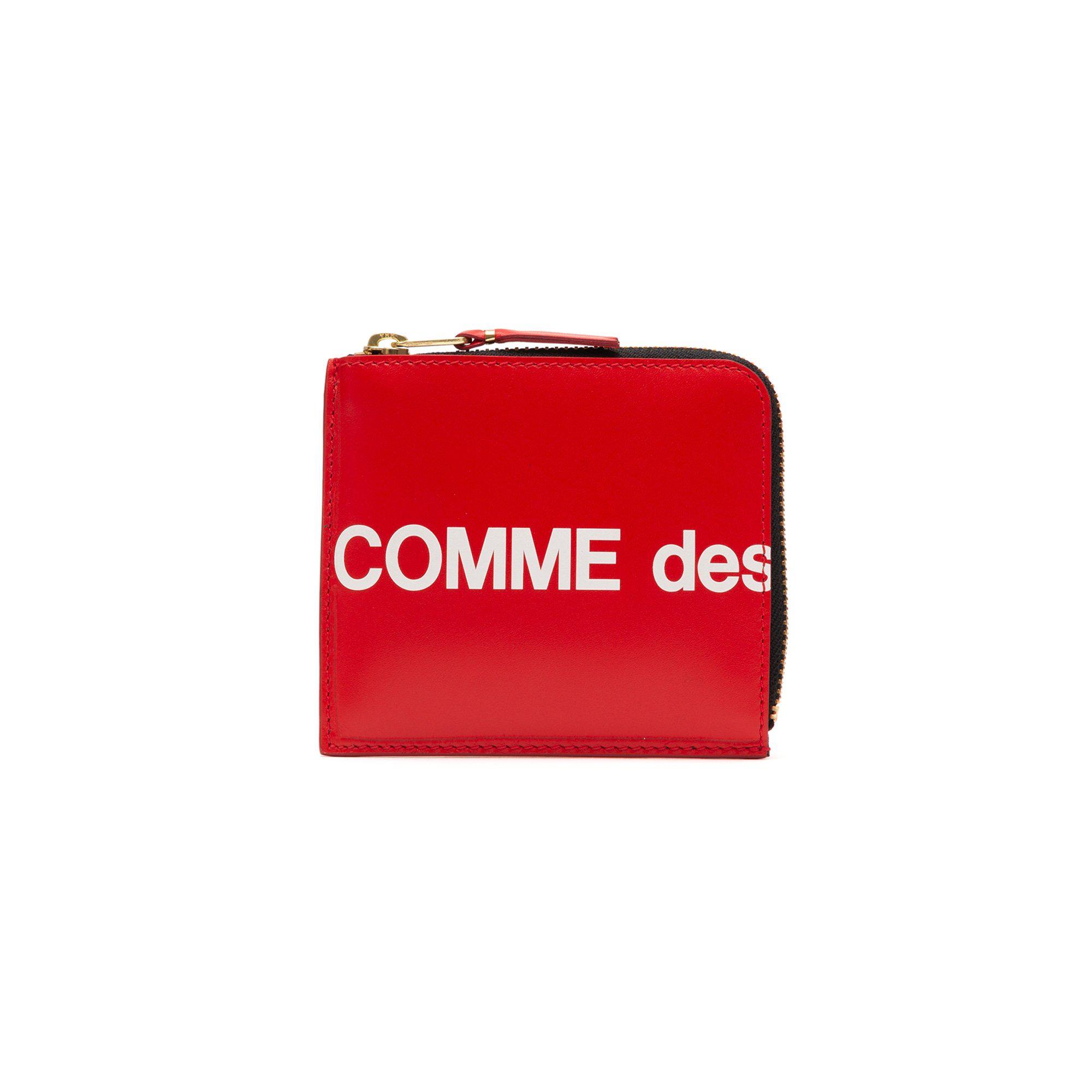 CDG Wallet - Huge Logo Zip Around Wallet - (Red SA3100HL) by COMME DES GARCONS