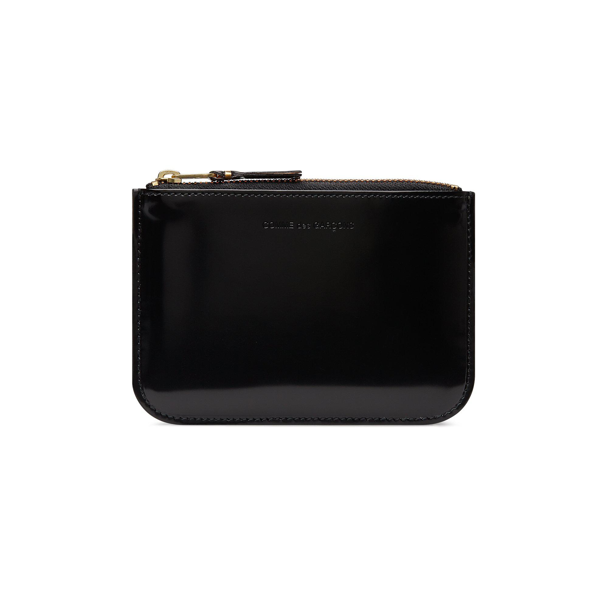 CDG Wallet - Leather Zip Pouch - (Gold/Black SA8100MI) by COMME DES GARCONS