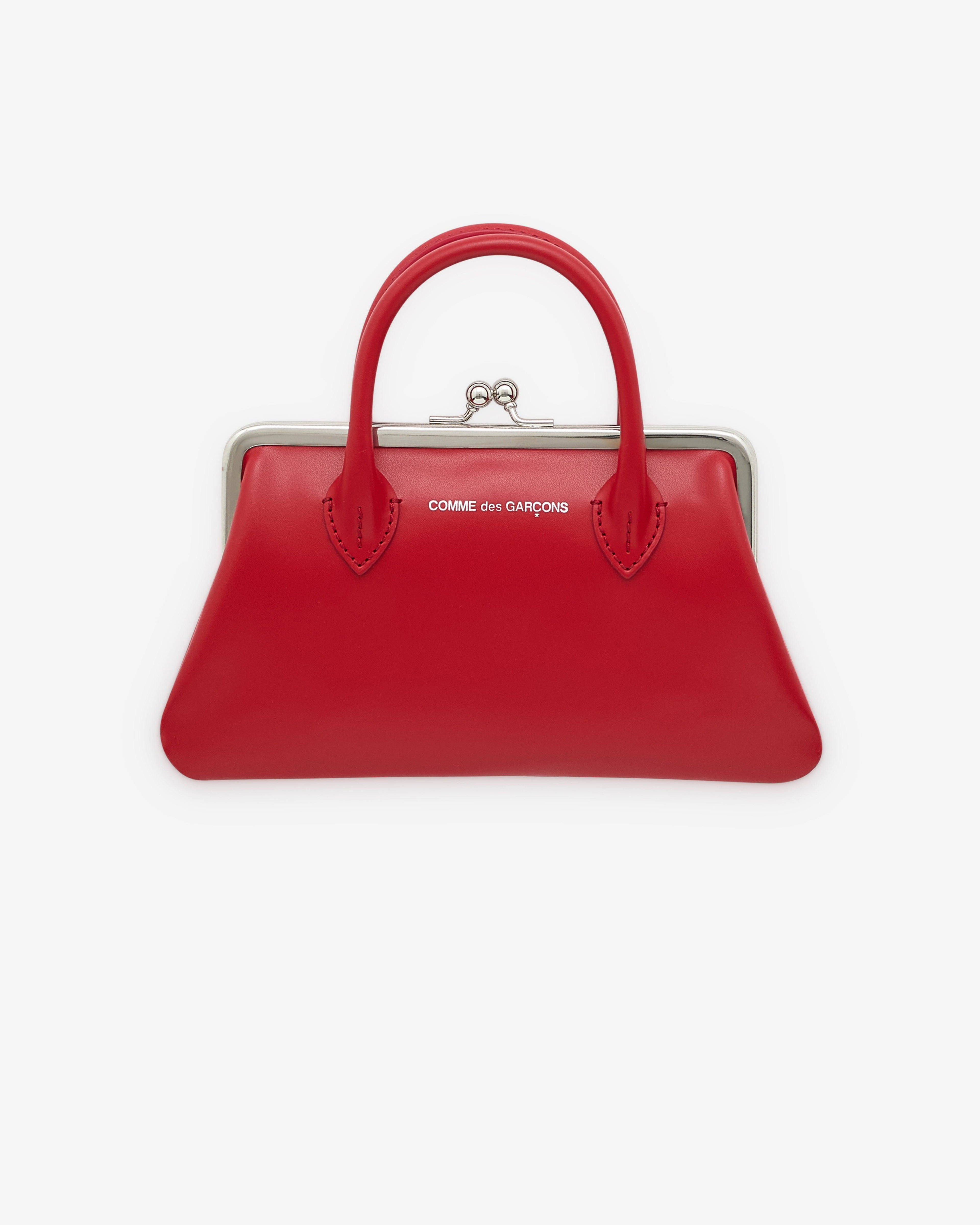 CDG Wallet - Medium Wallet With Clasp Handles - (Red SA0302CH) by COMME DES GARCONS