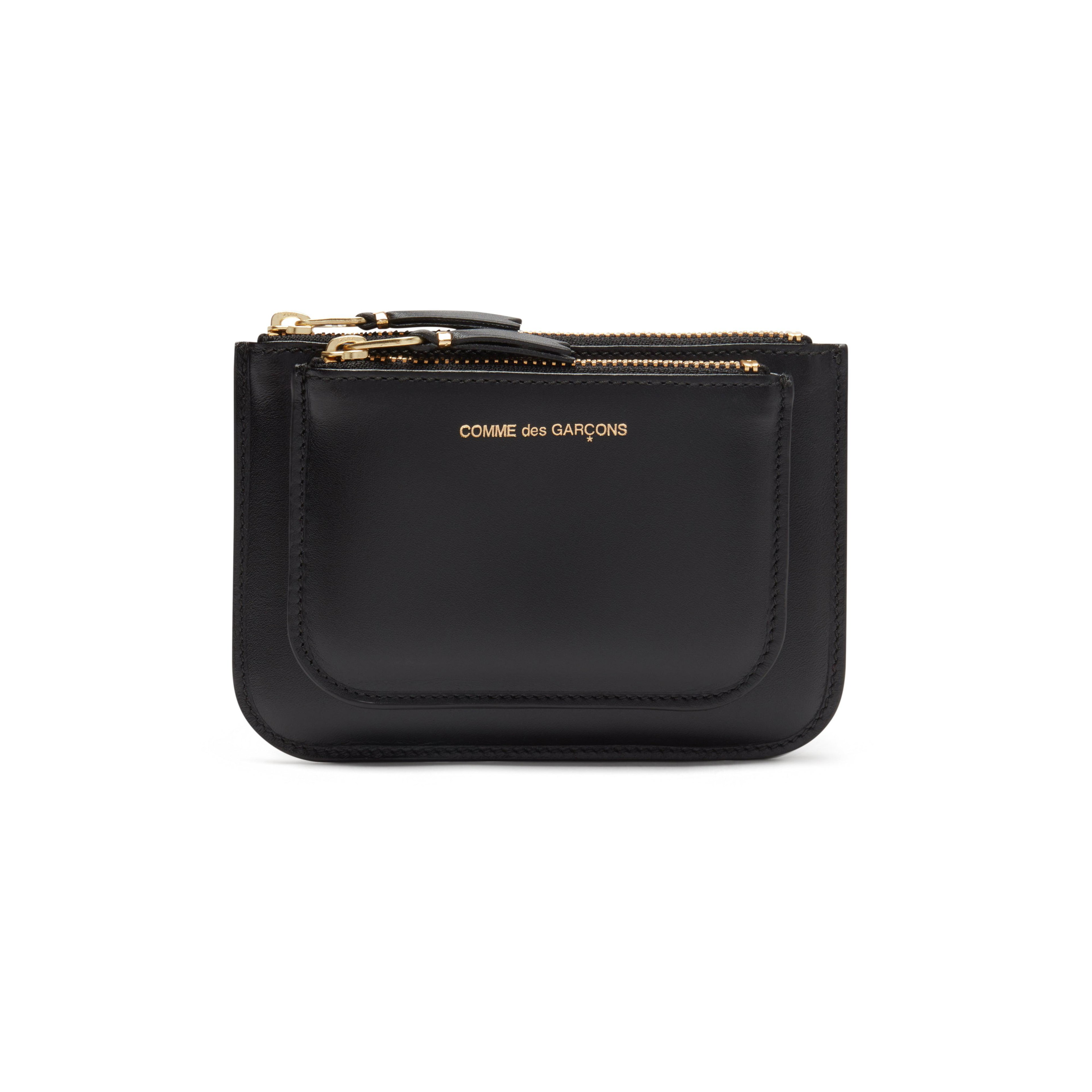 CDG Wallet - Outside Pocket Zip Pouch - (Black SA8100) by COMME DES GARCONS