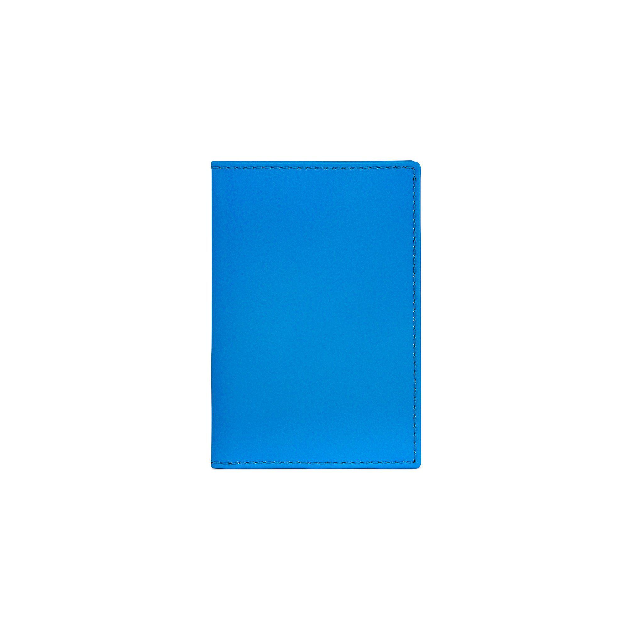 CDG Wallet - Super Fluo Bifold Wallet - (Blue SA6400SF) by COMME DES GARCONS