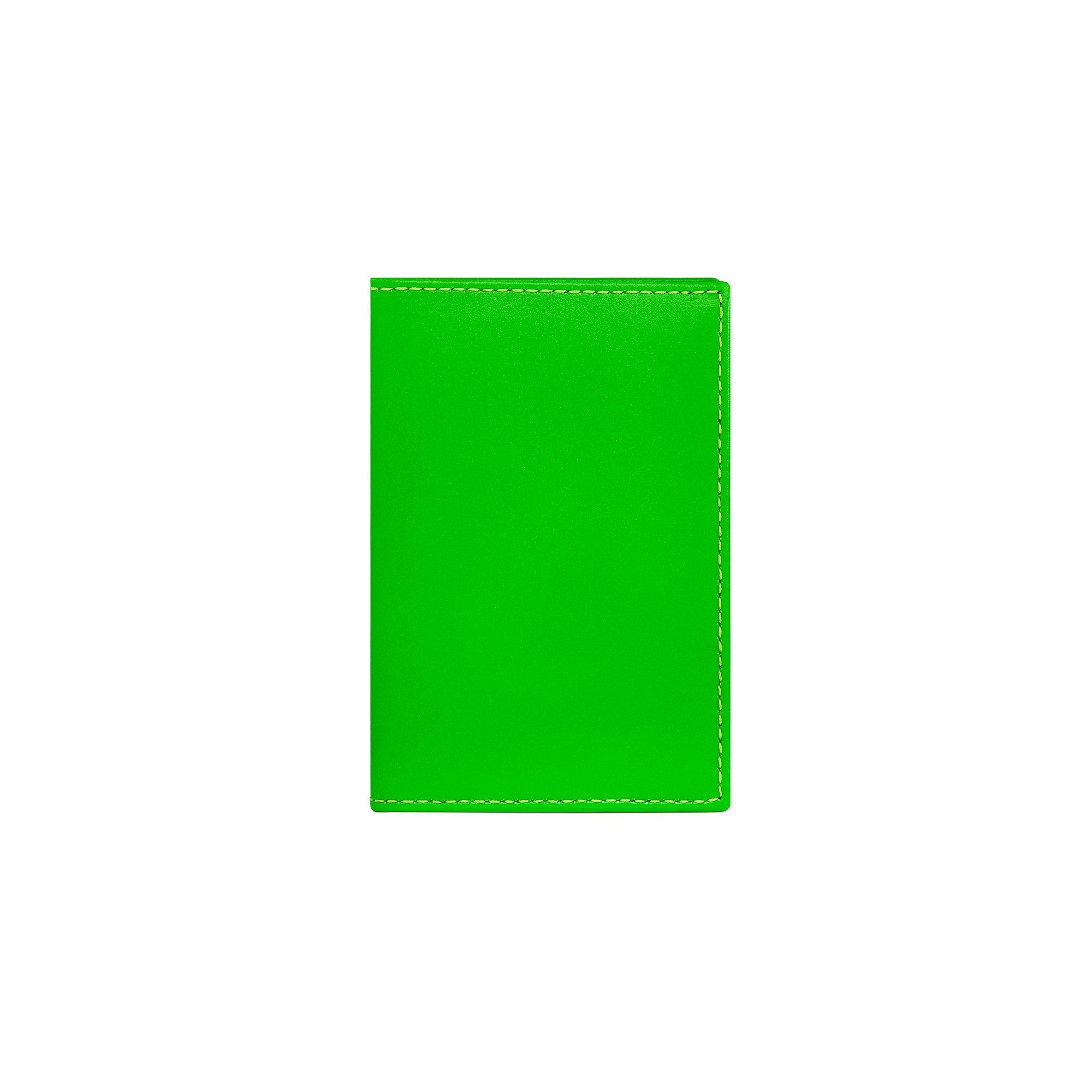 CDG Wallet - Super Fluo Bifold Wallet - (Green/Blue SA6400SF) by COMME DES GARCONS